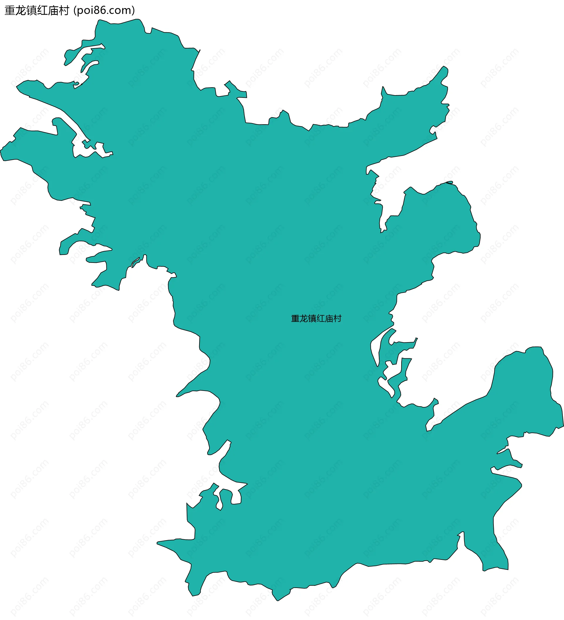 重龙镇红庙村边界地图