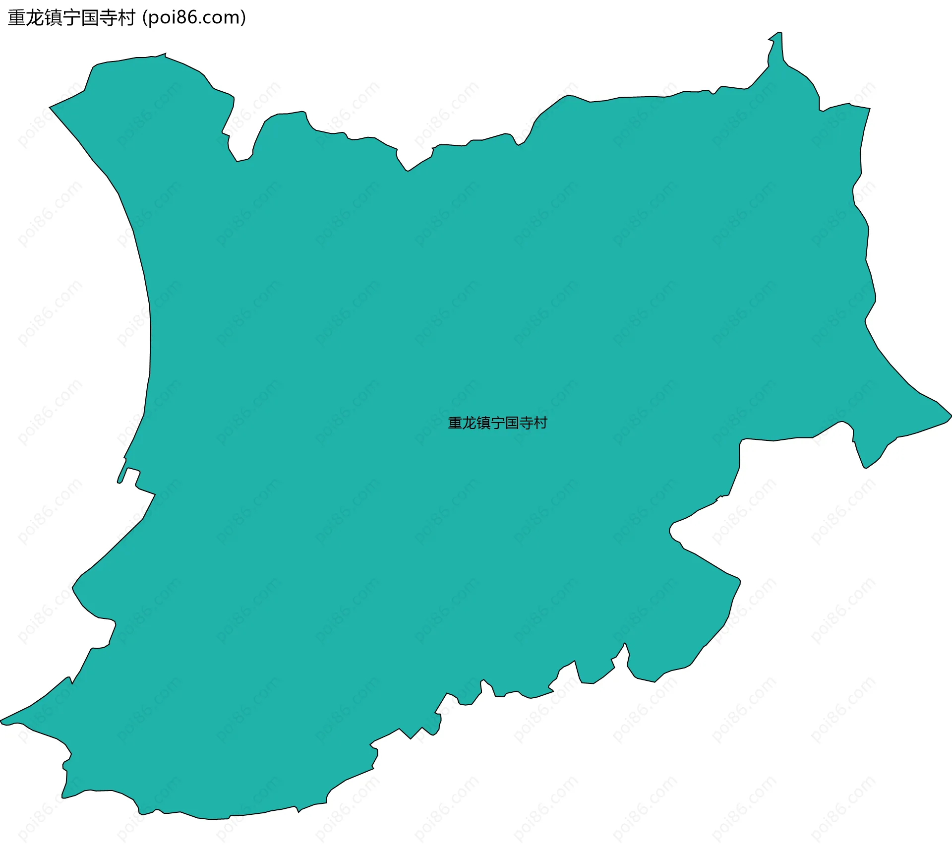 重龙镇宁国寺村边界地图