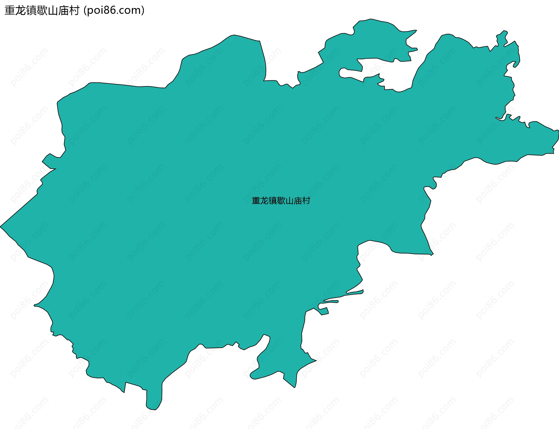 重龙镇歇山庙村边界地图