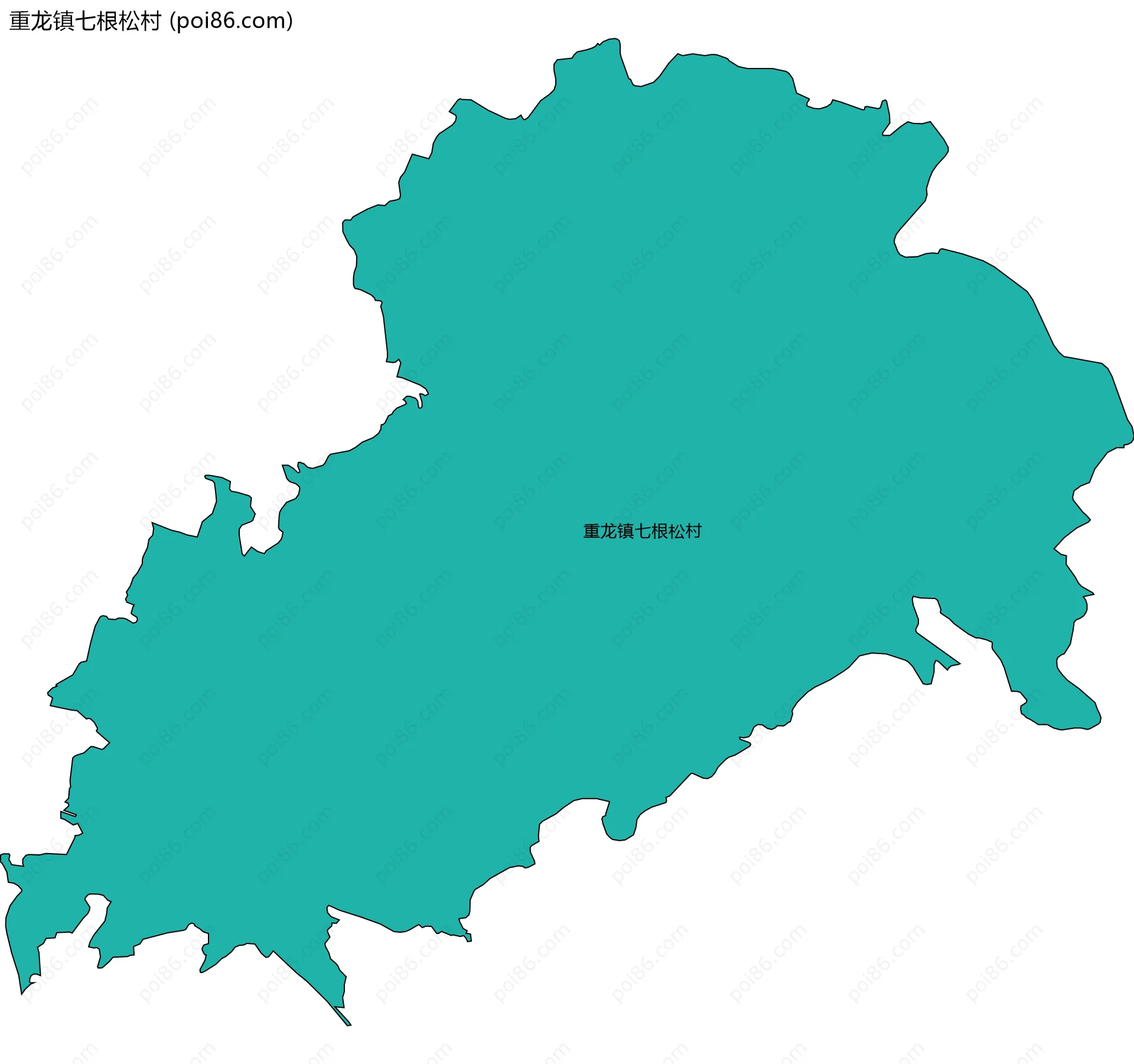 重龙镇七根松村边界地图