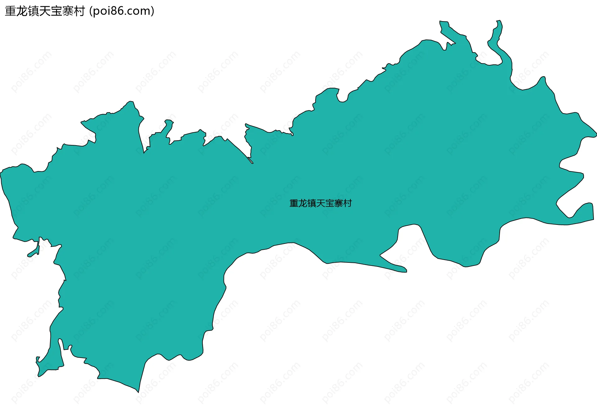 重龙镇天宝寨村边界地图