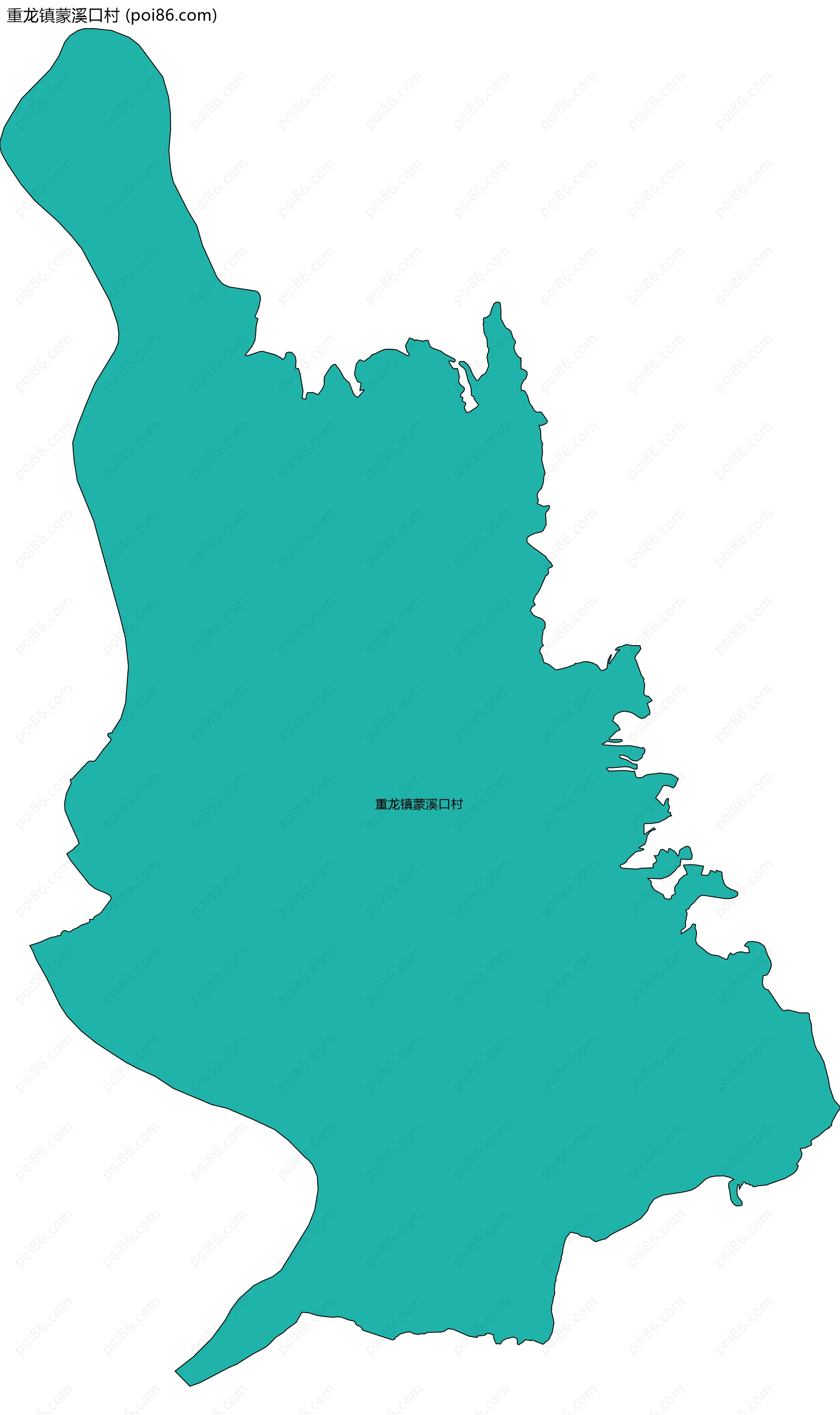 重龙镇蒙溪口村边界地图