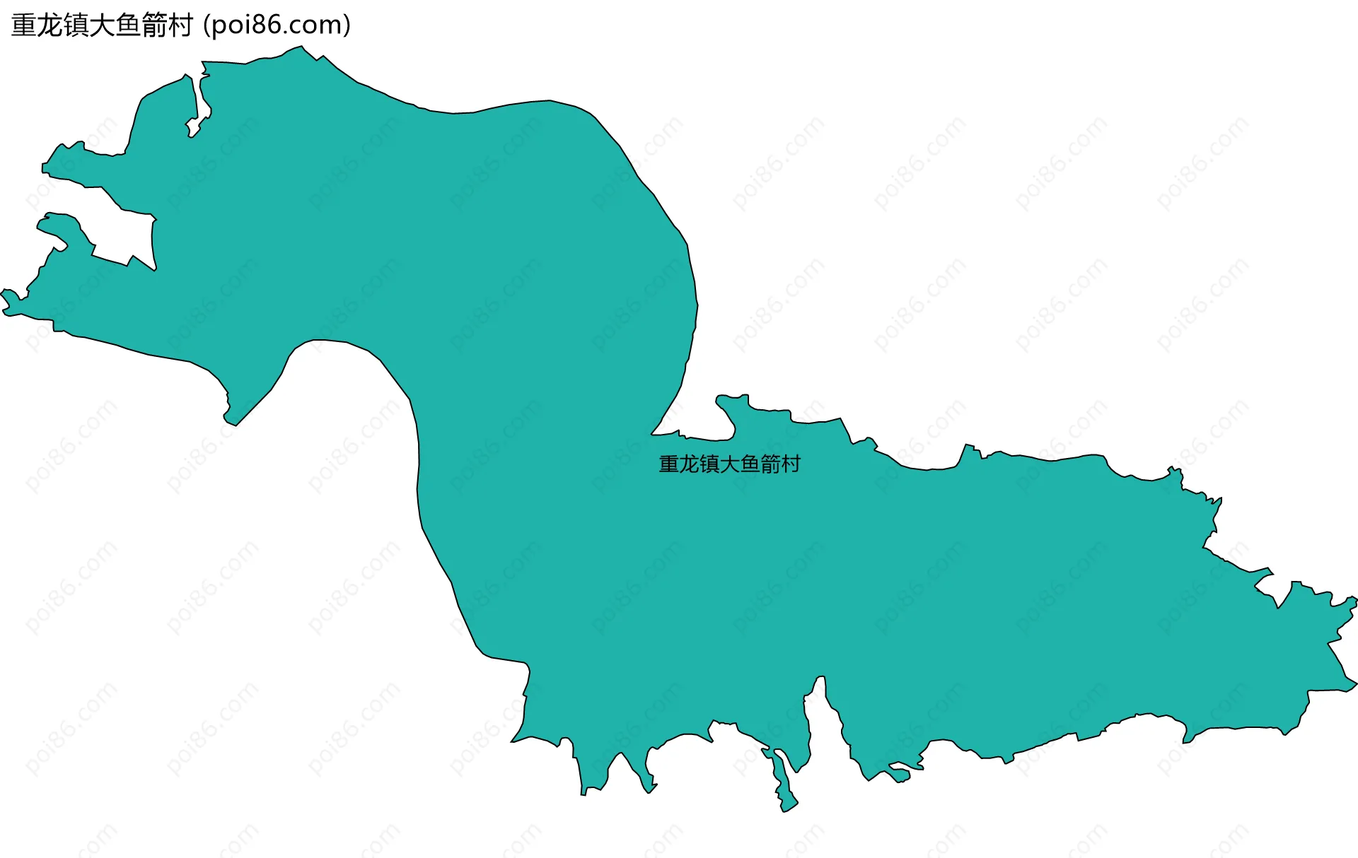 重龙镇大鱼箭村边界地图