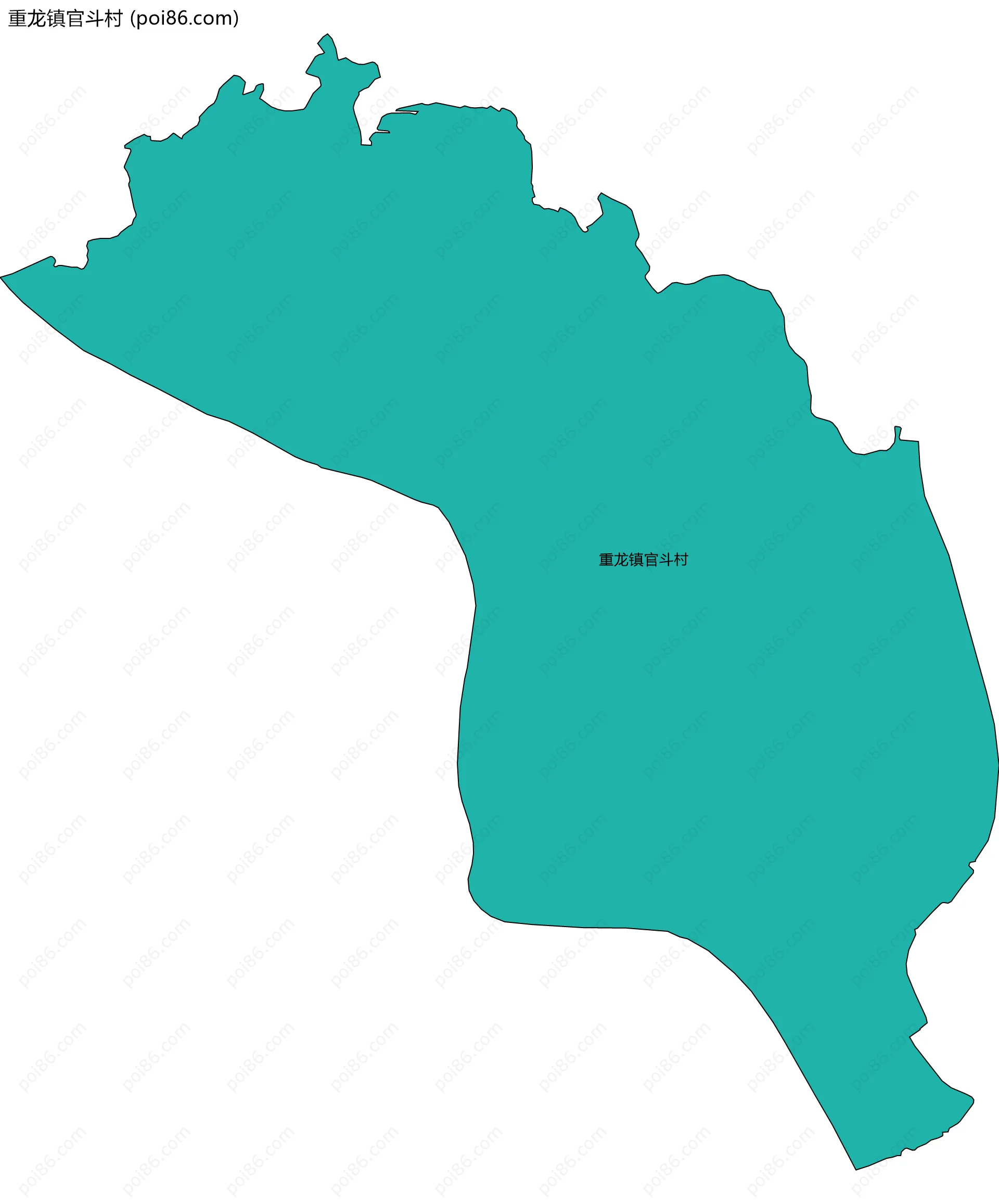 重龙镇官斗村边界地图