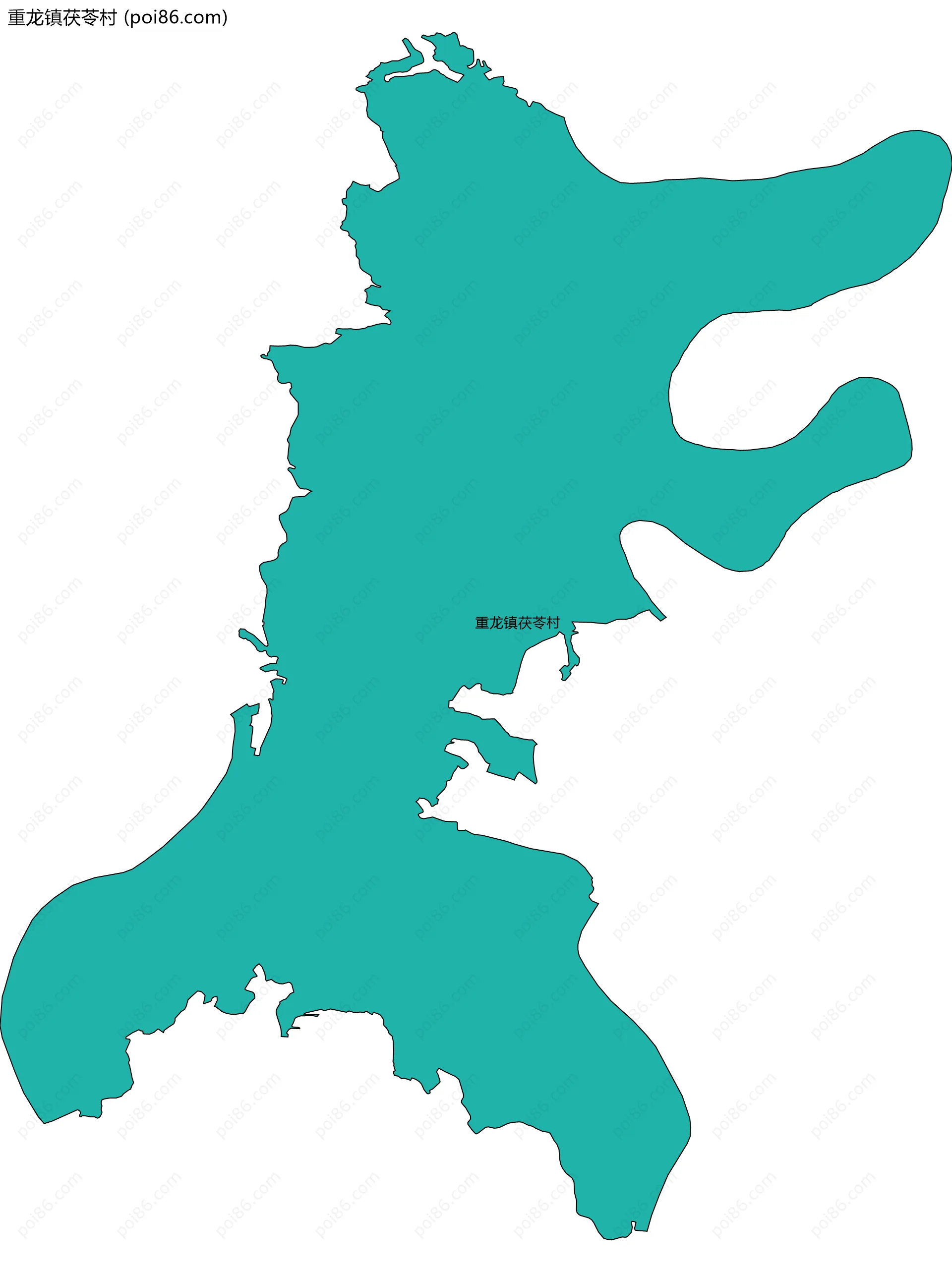 重龙镇茯苓村边界地图