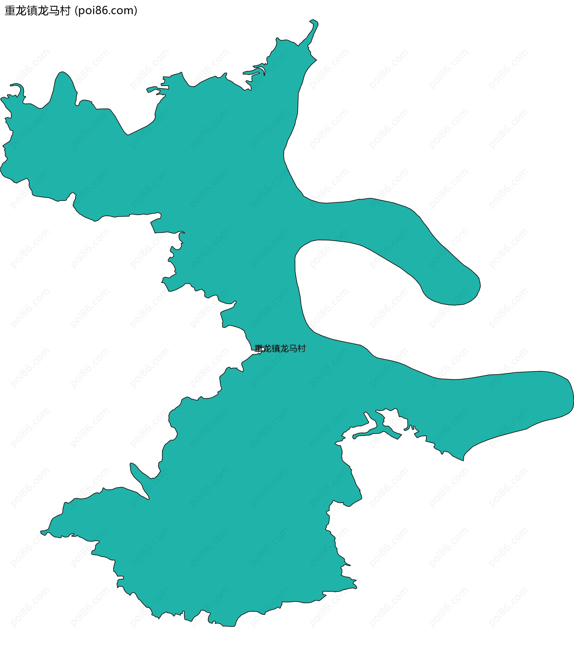 重龙镇龙马村边界地图