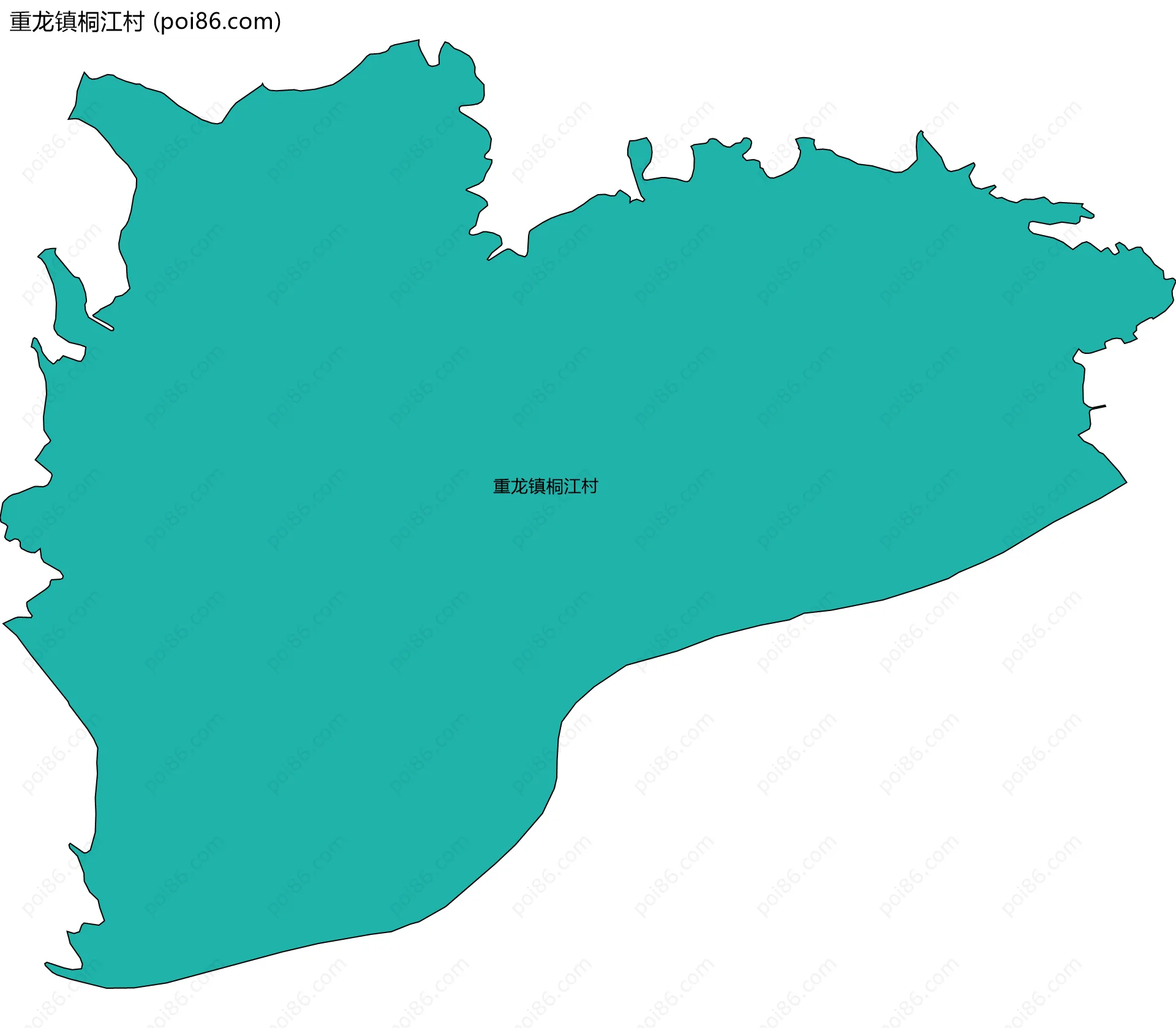 重龙镇桐江村边界地图