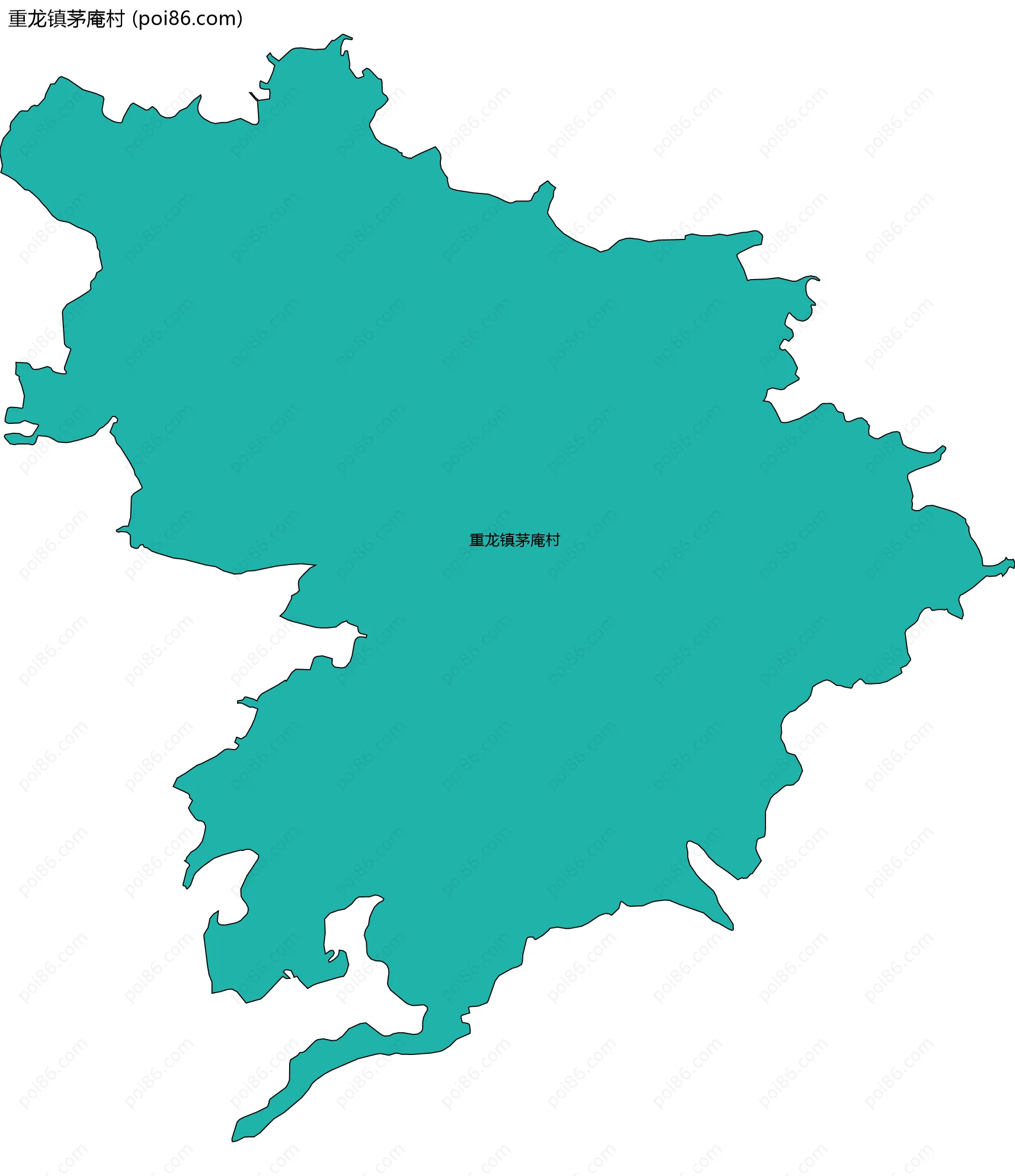 重龙镇茅庵村边界地图