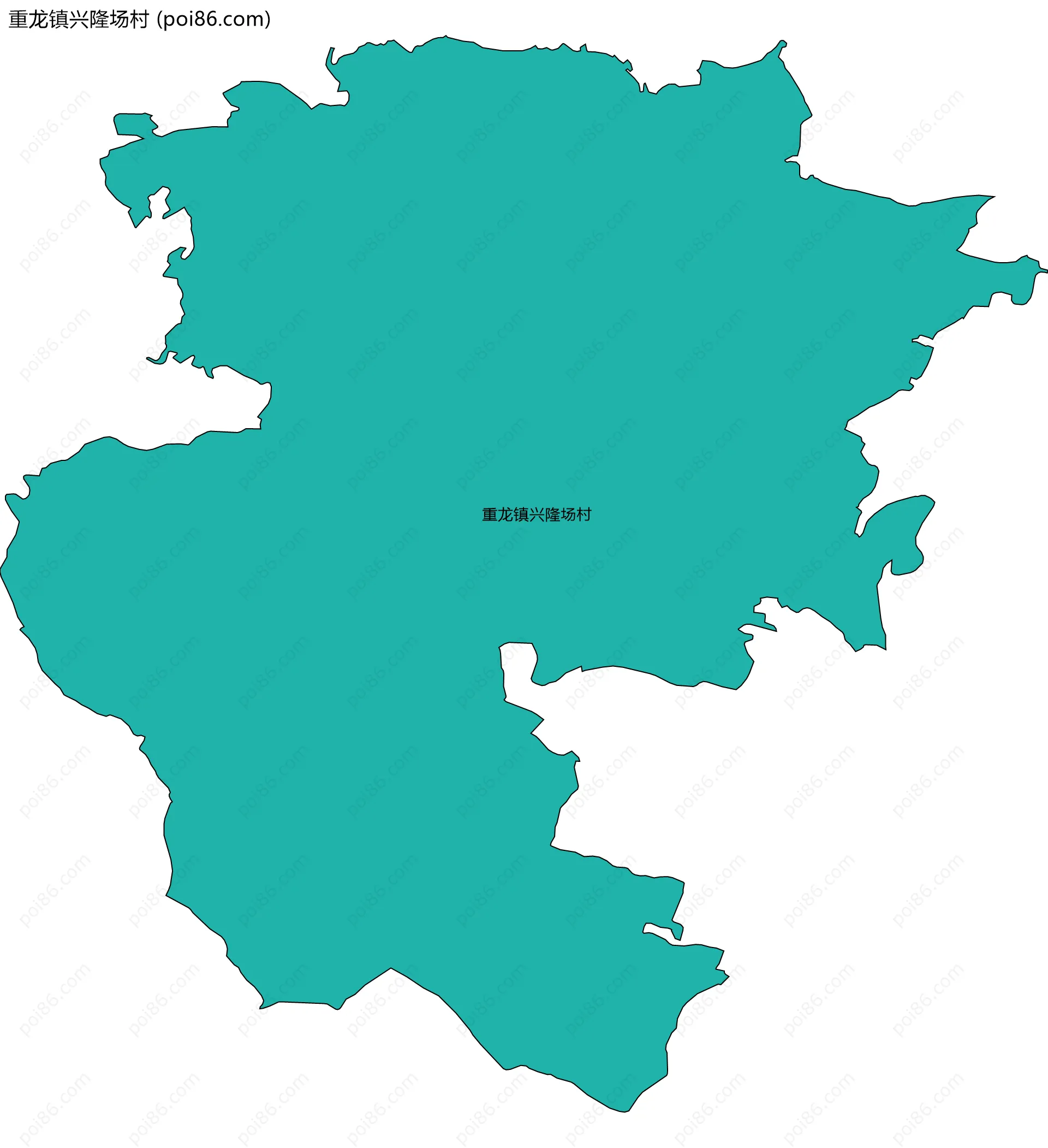 重龙镇兴隆场村边界地图