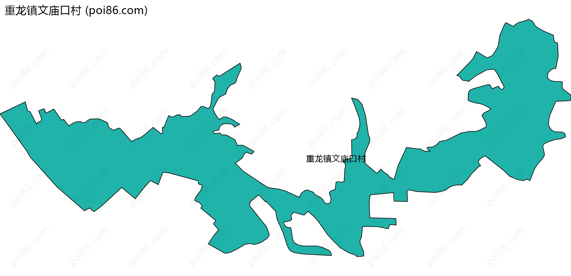 重龙镇文庙口村边界地图