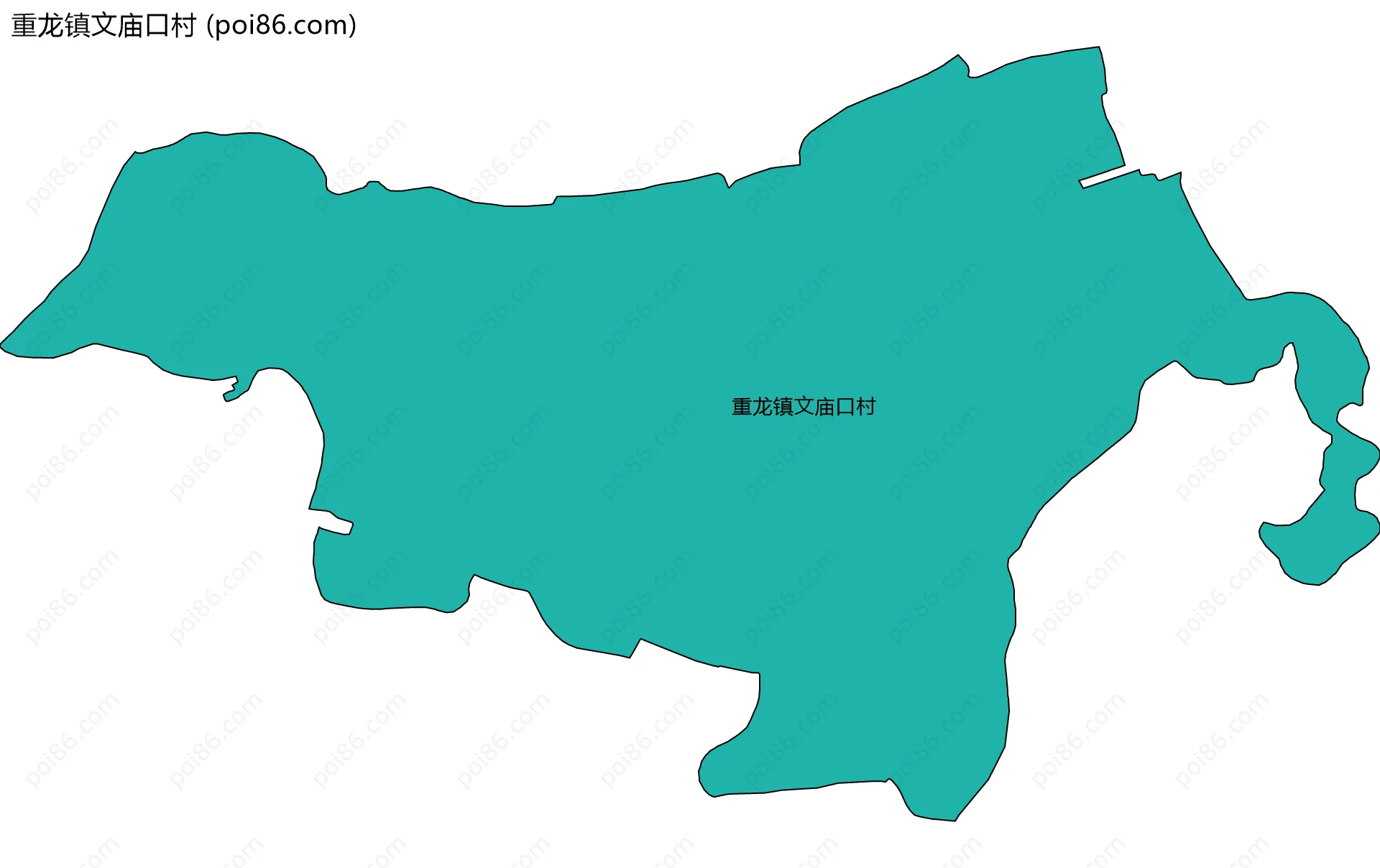 重龙镇文庙口村边界地图