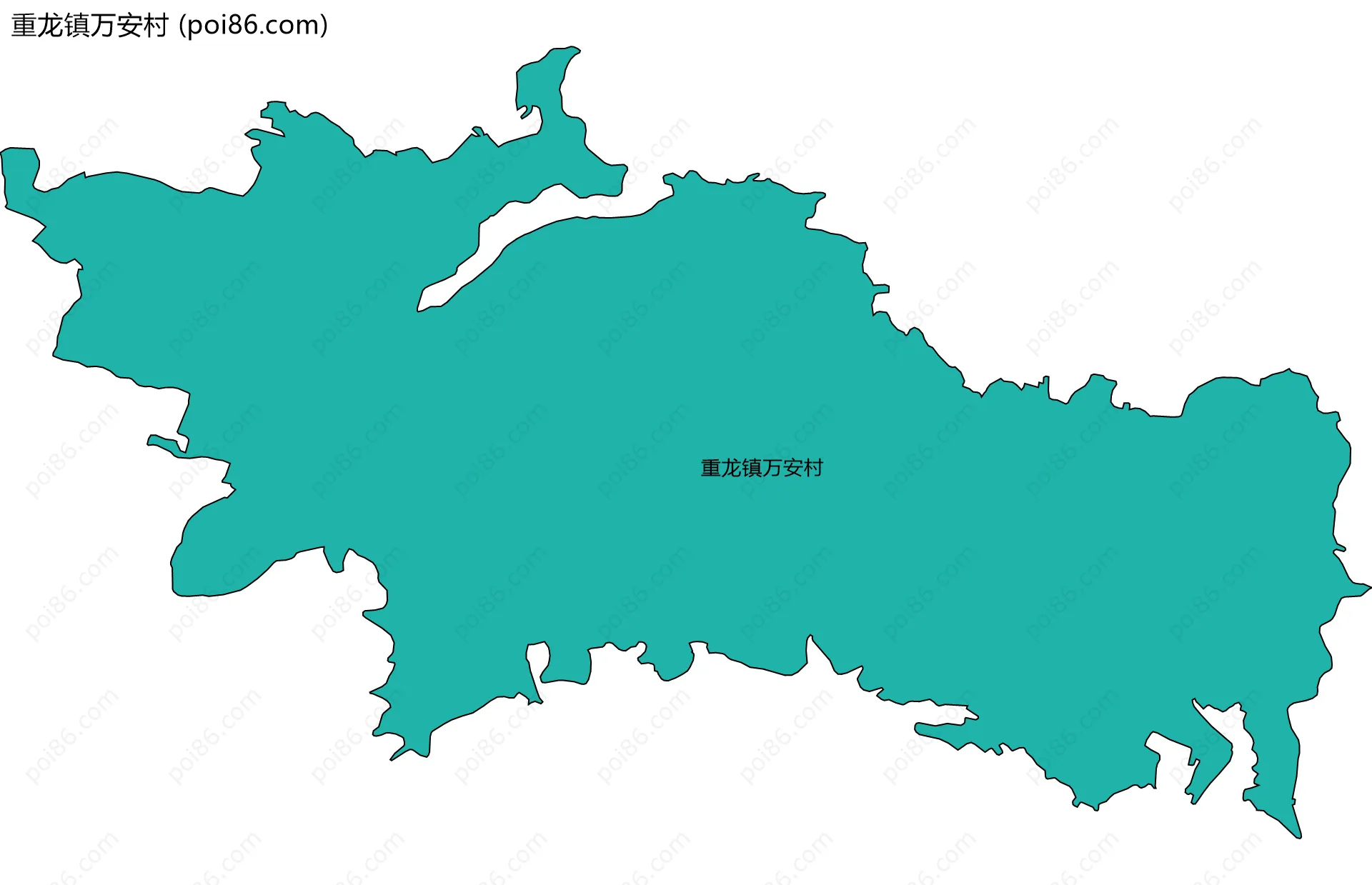 重龙镇万安村边界地图