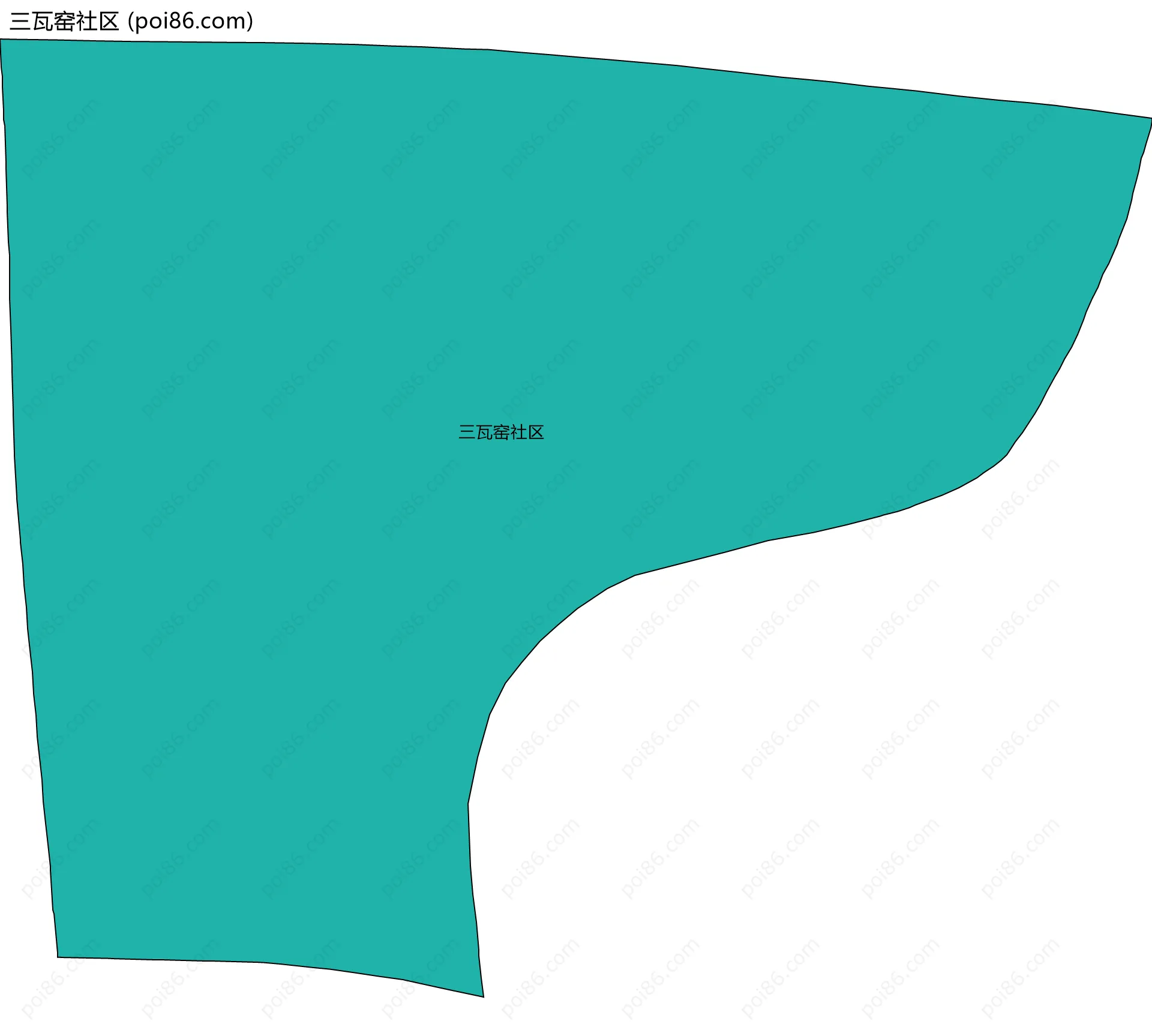 三瓦窑社区边界地图