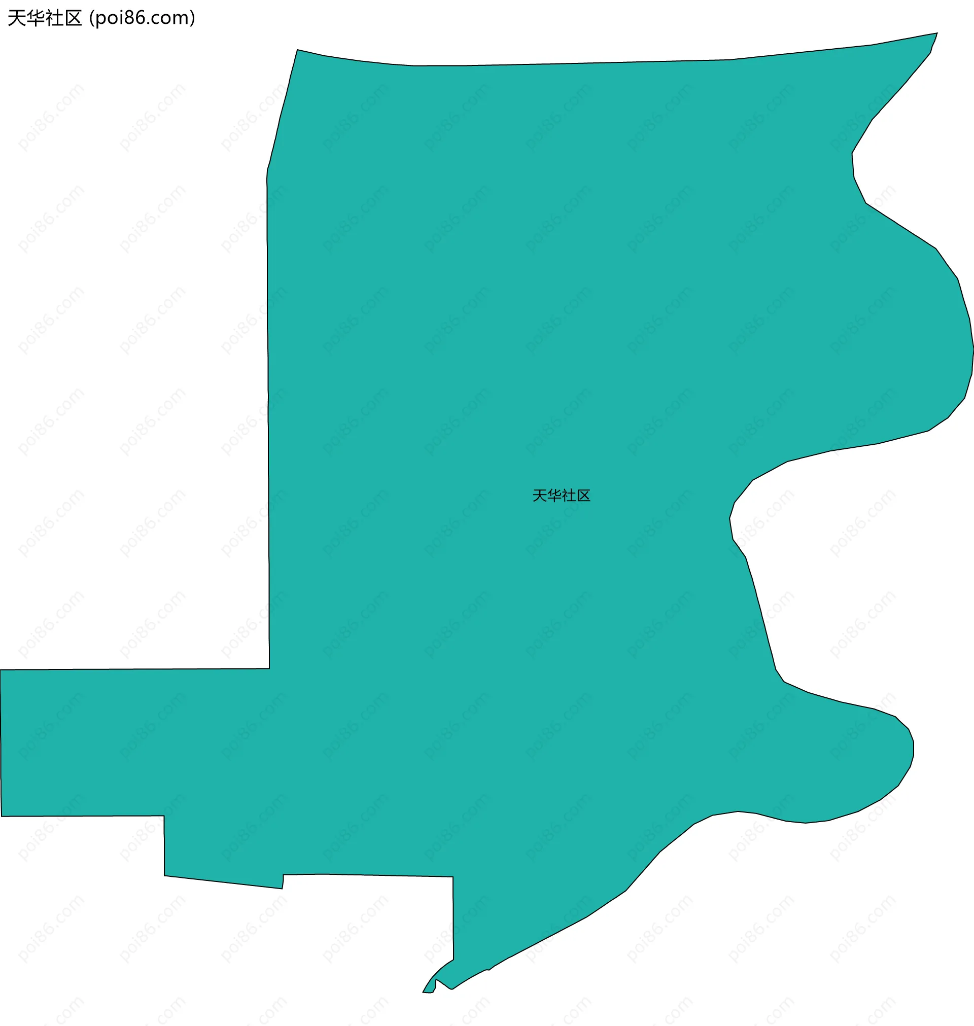 天华社区边界地图