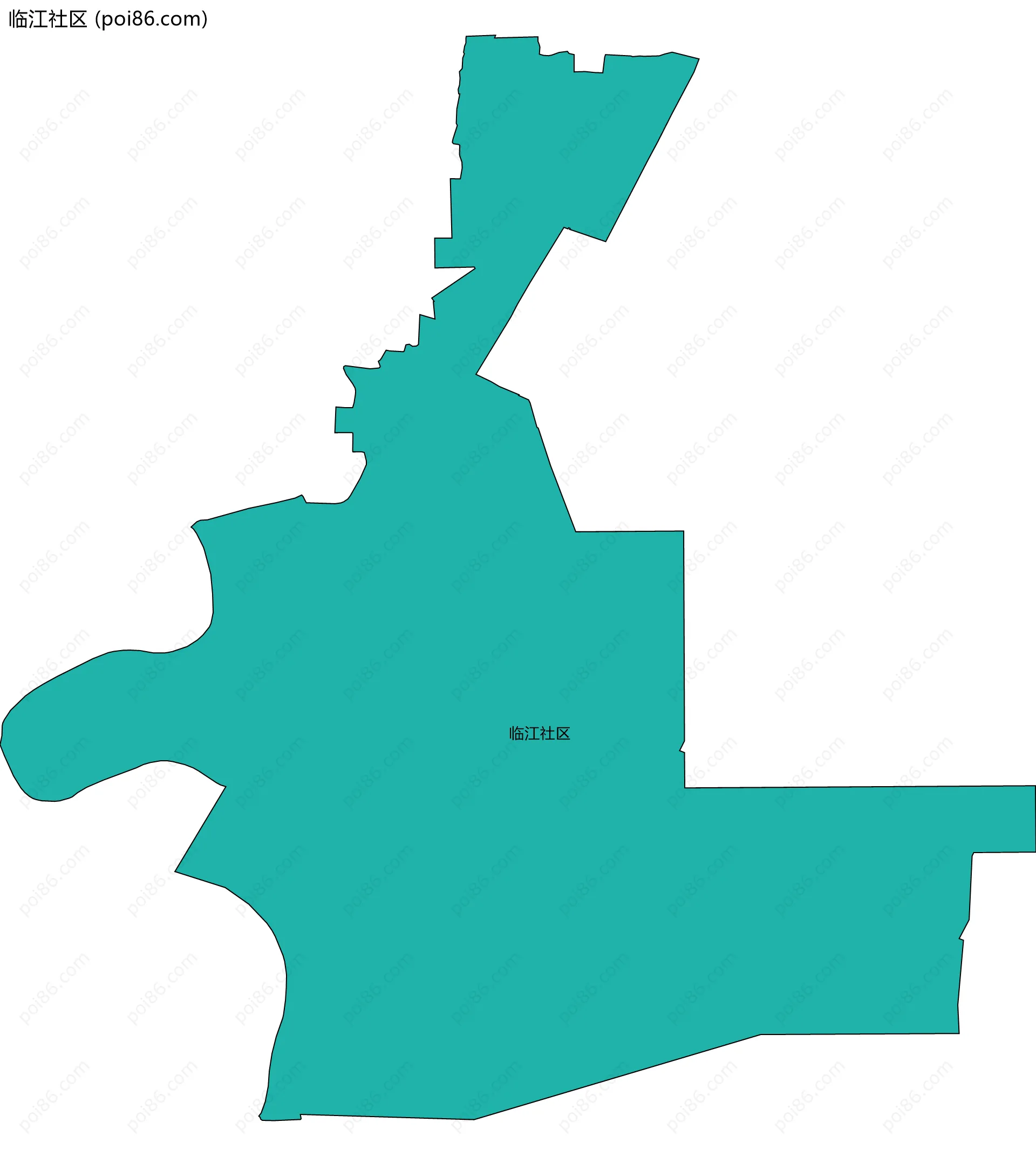 临江社区边界地图