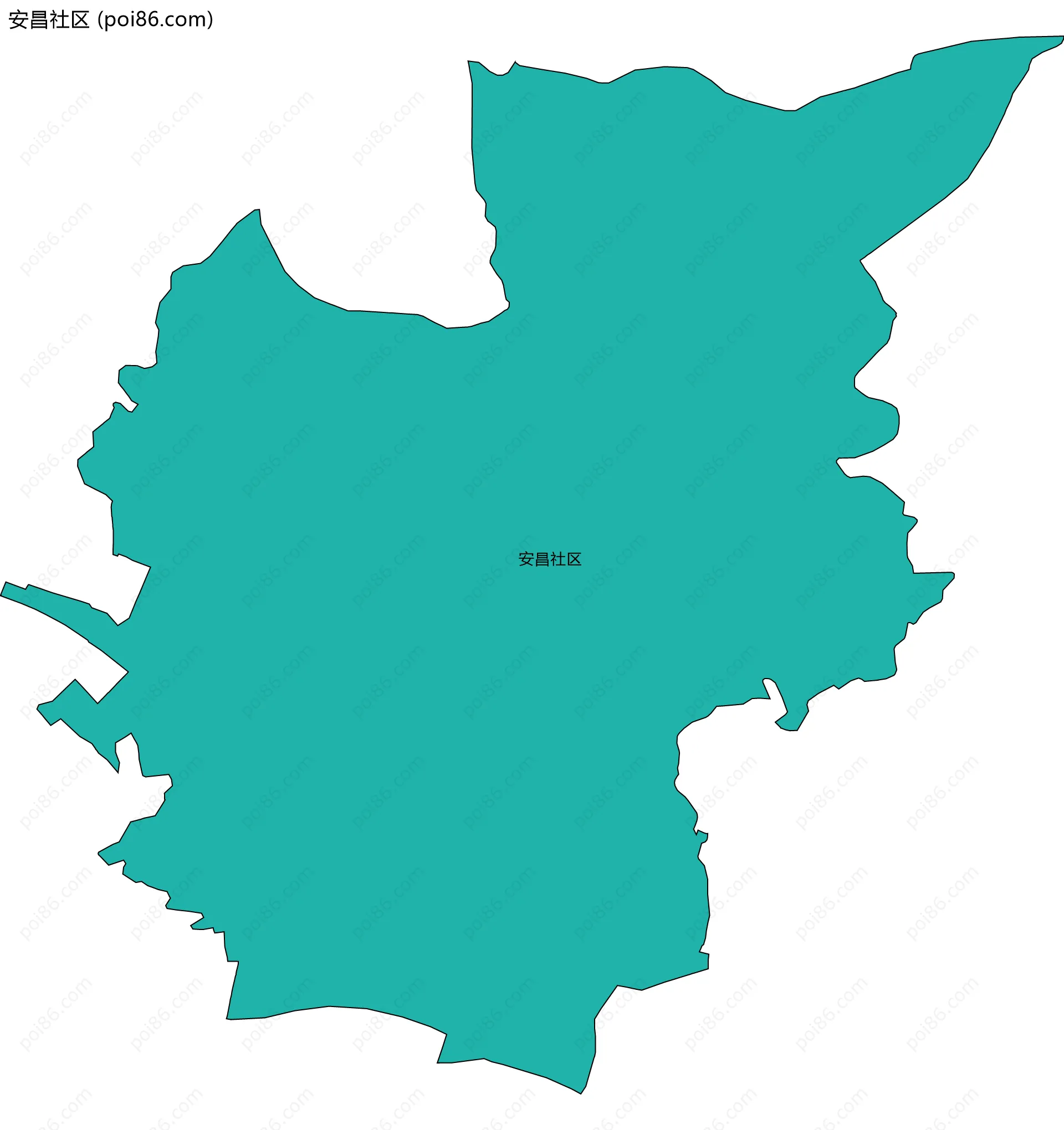 安昌社区边界地图