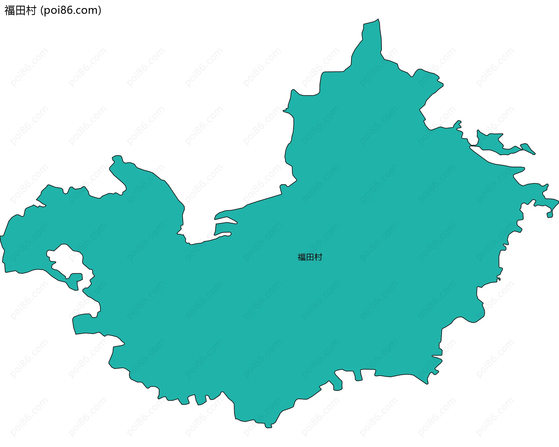 福田村边界地图