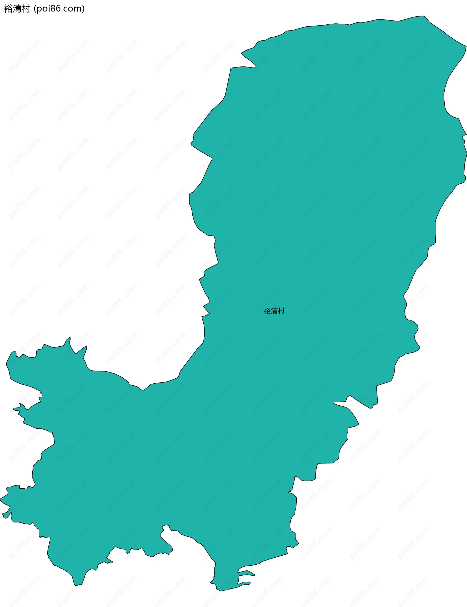 裕清村边界地图