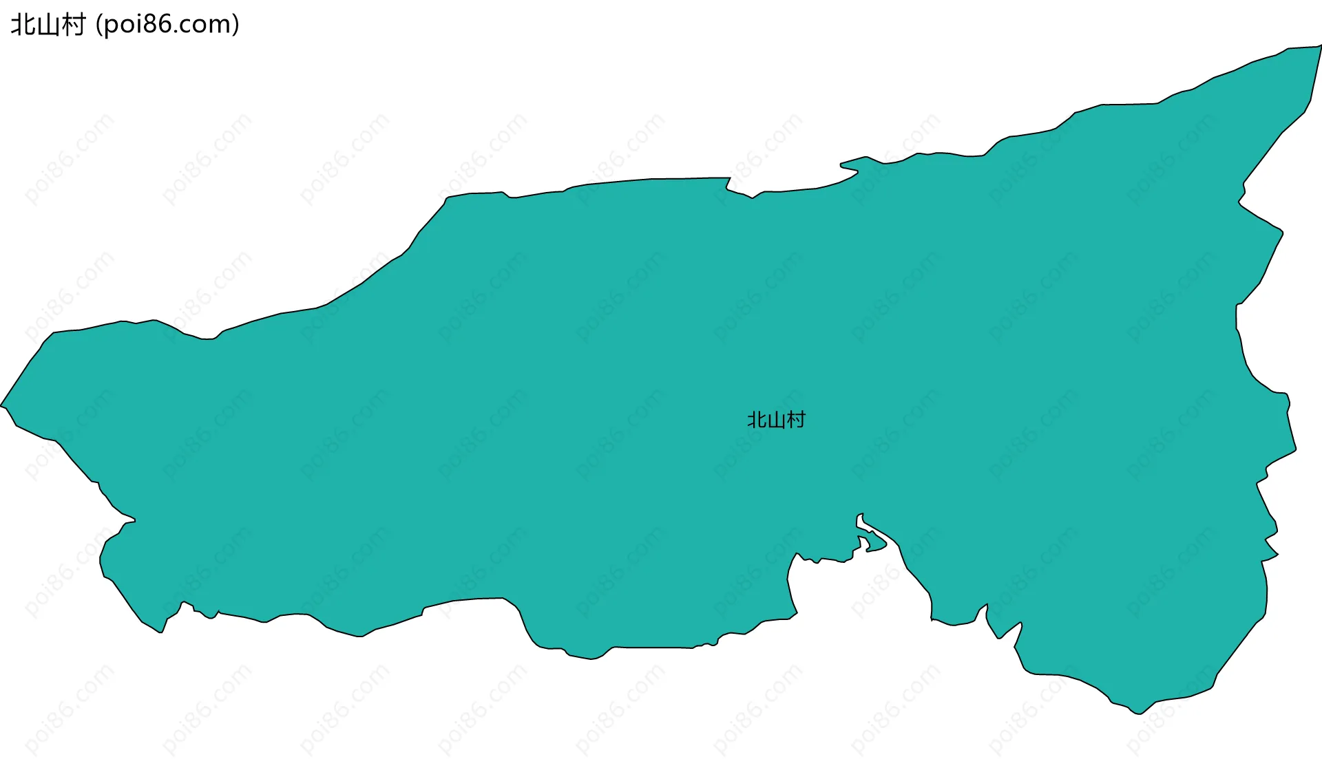 北山村边界地图