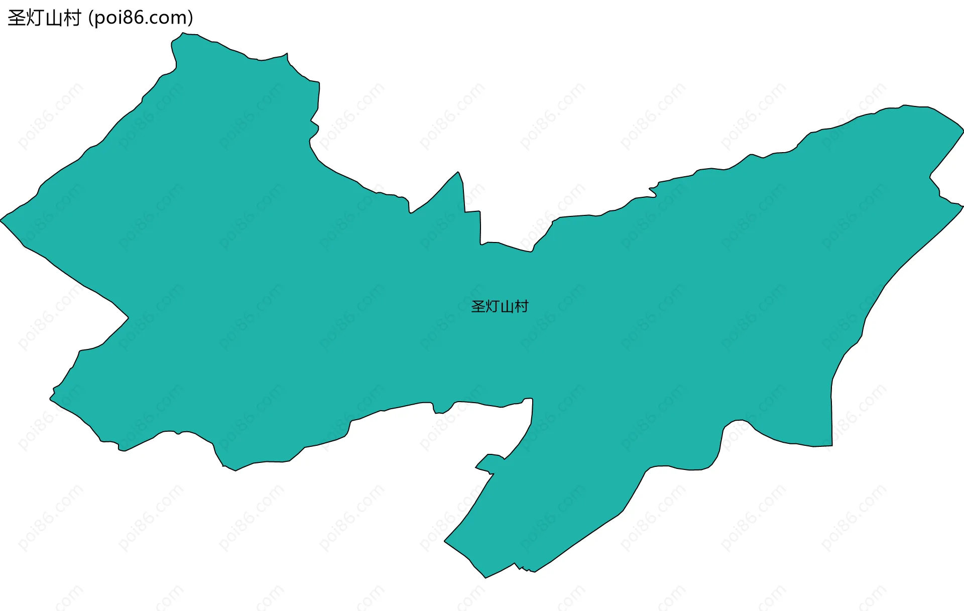 圣灯山村边界地图