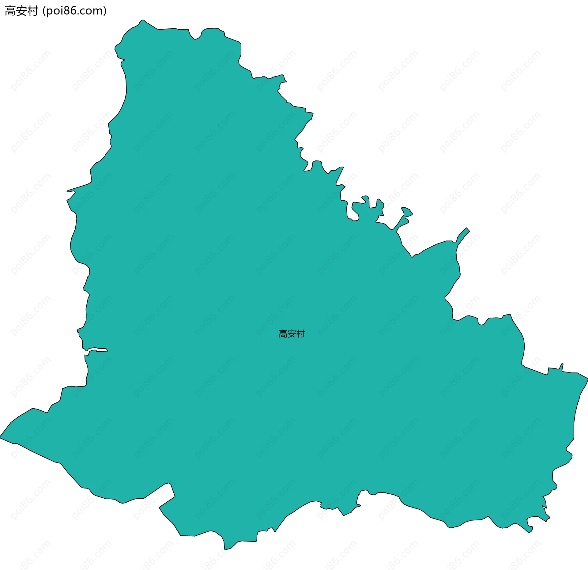 高安村边界地图