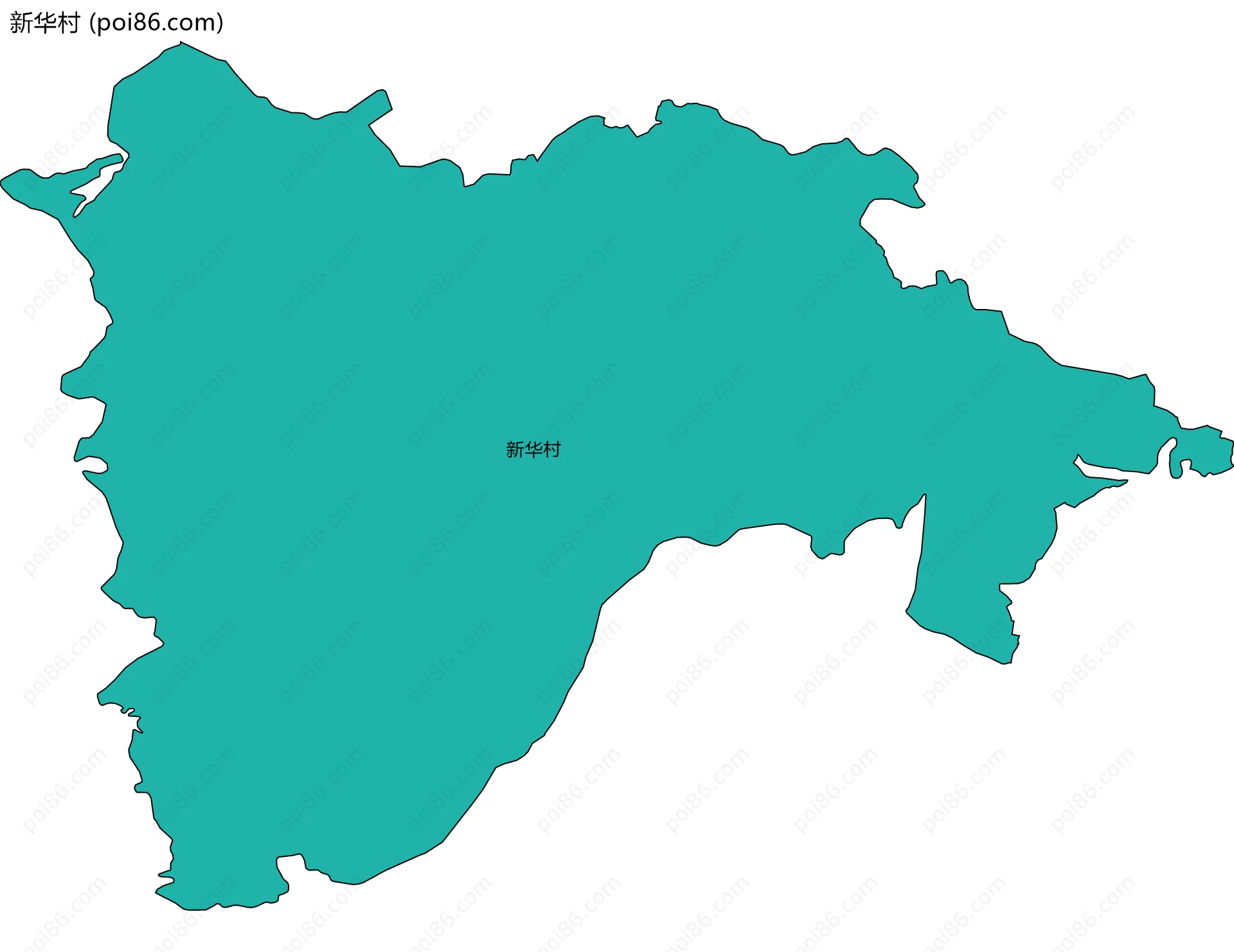 新华村边界地图