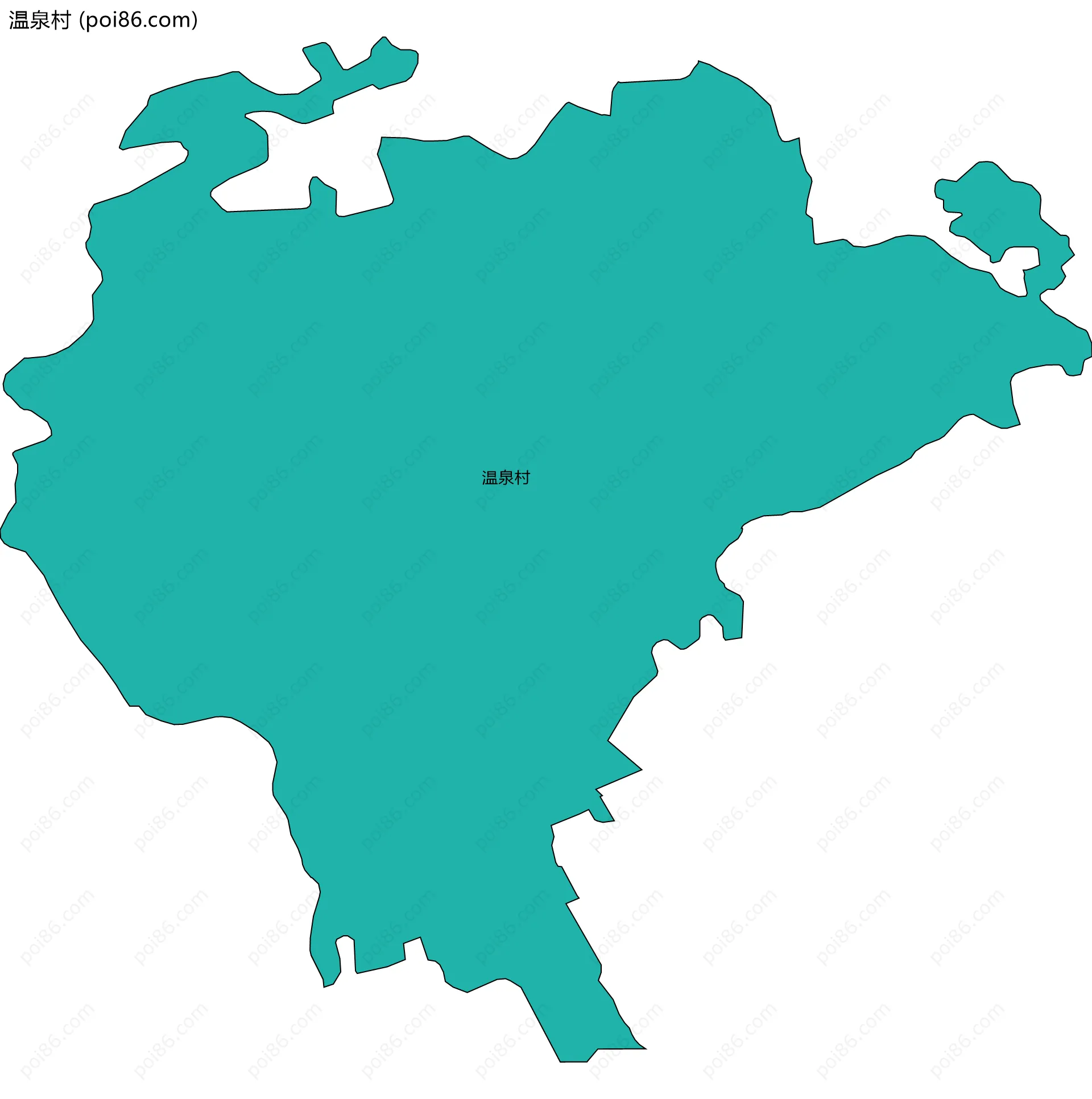 温泉村边界地图