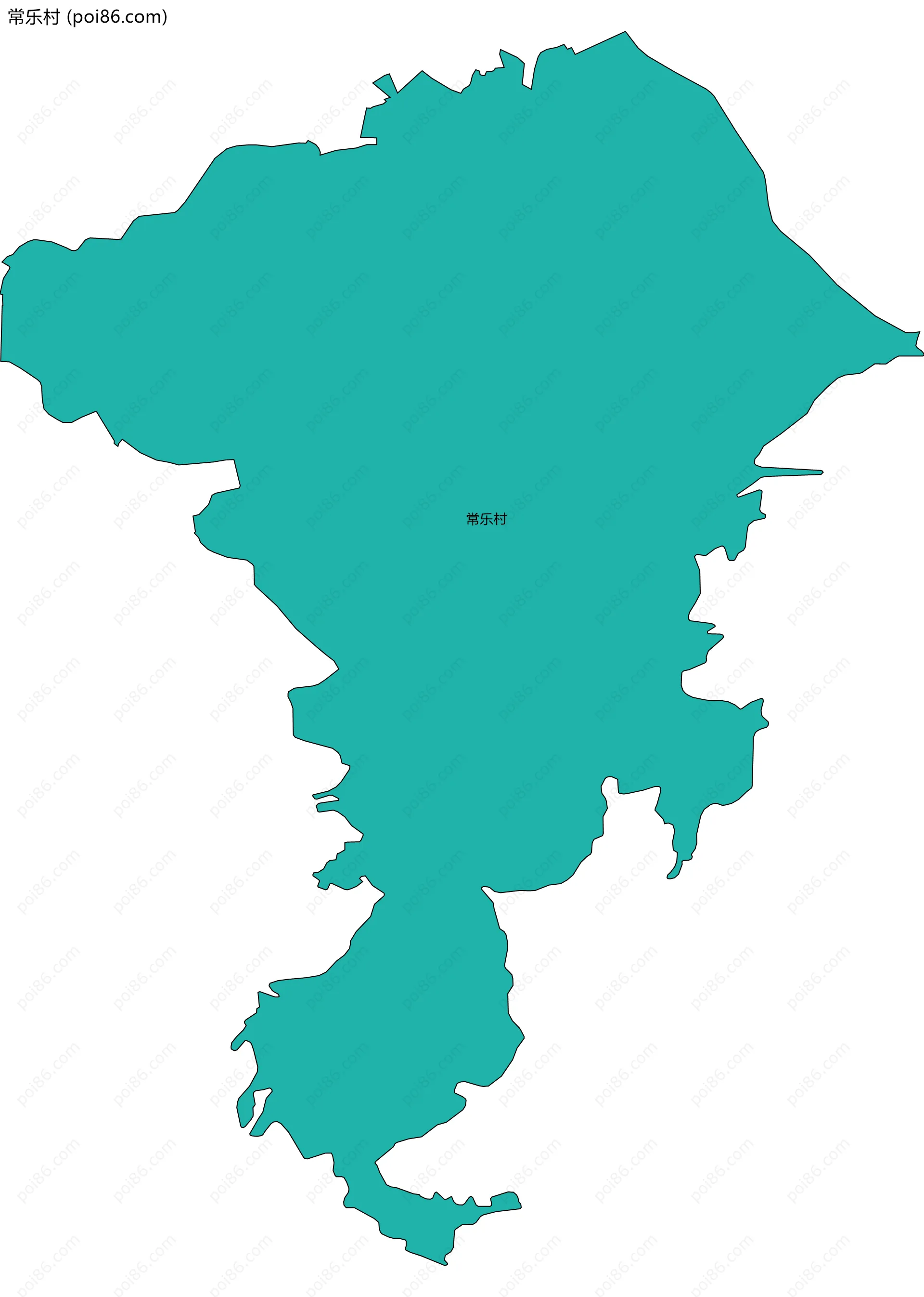 常乐村边界地图