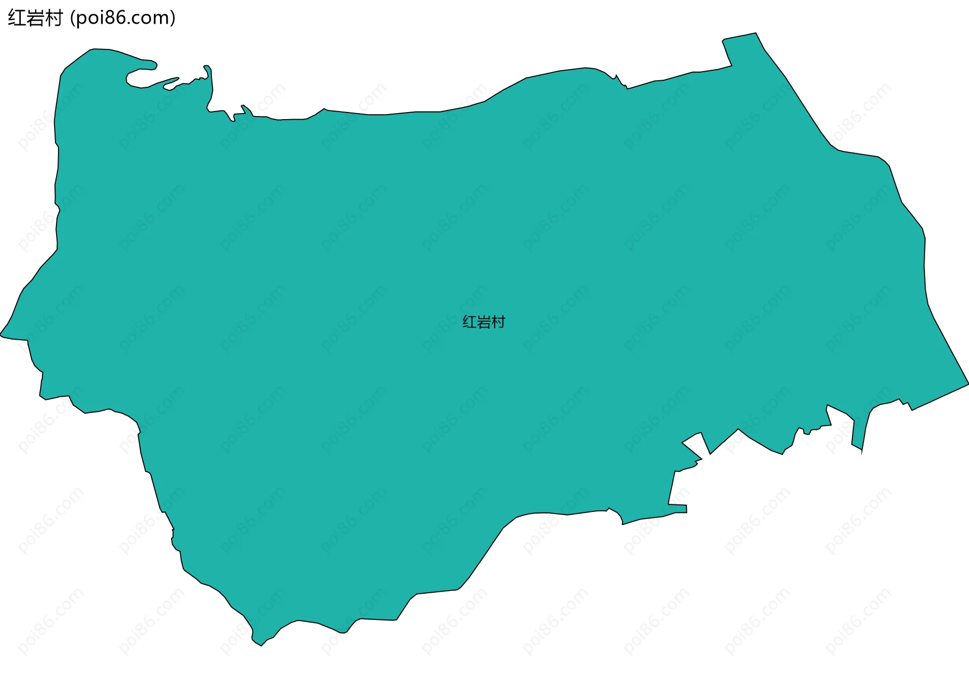 红岩村边界地图