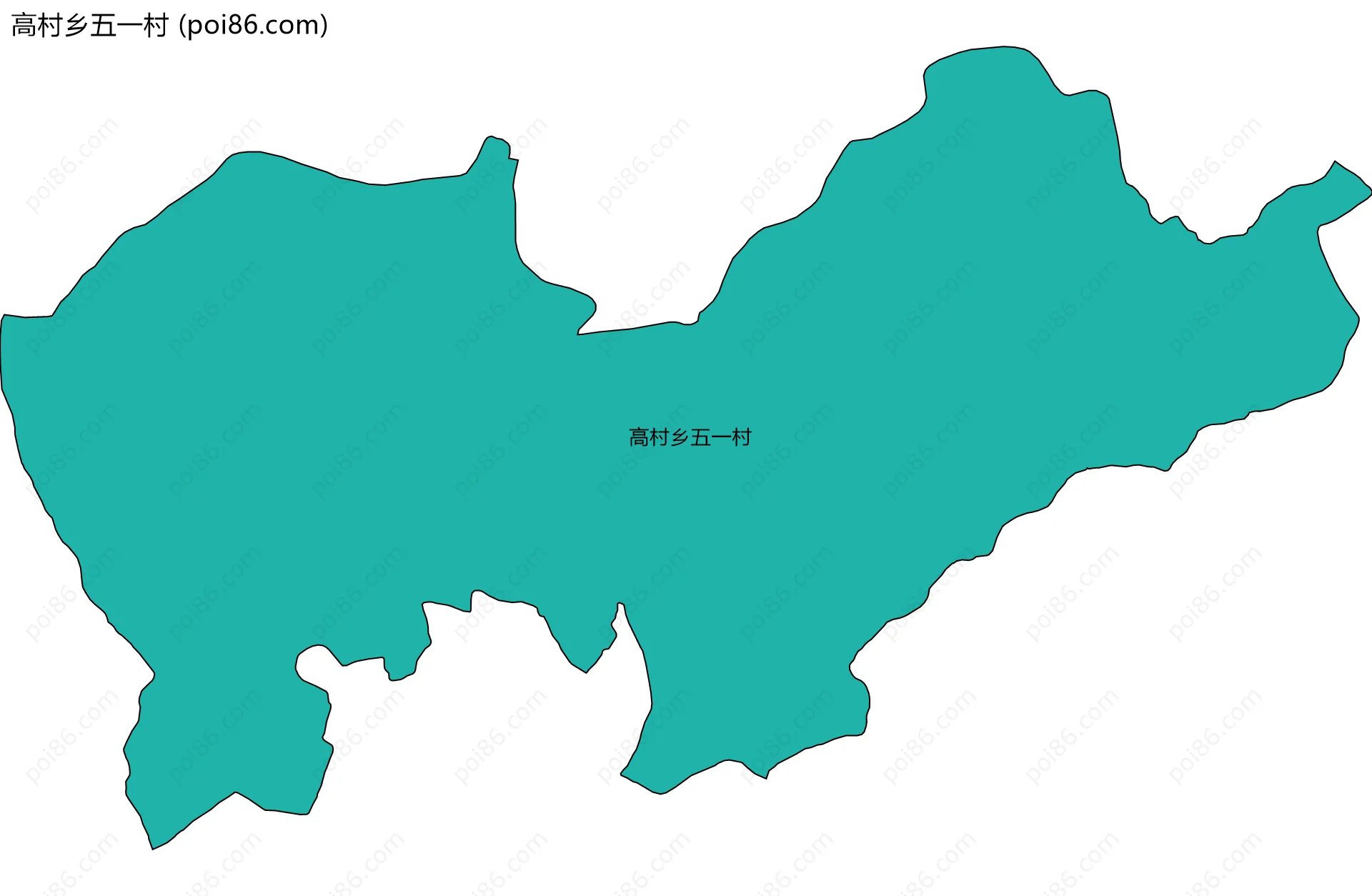 高村乡五一村边界地图