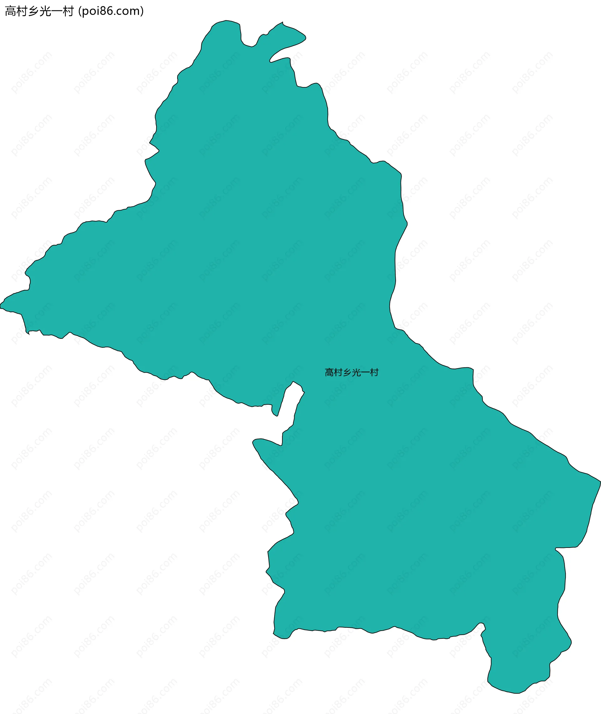 高村乡光一村边界地图