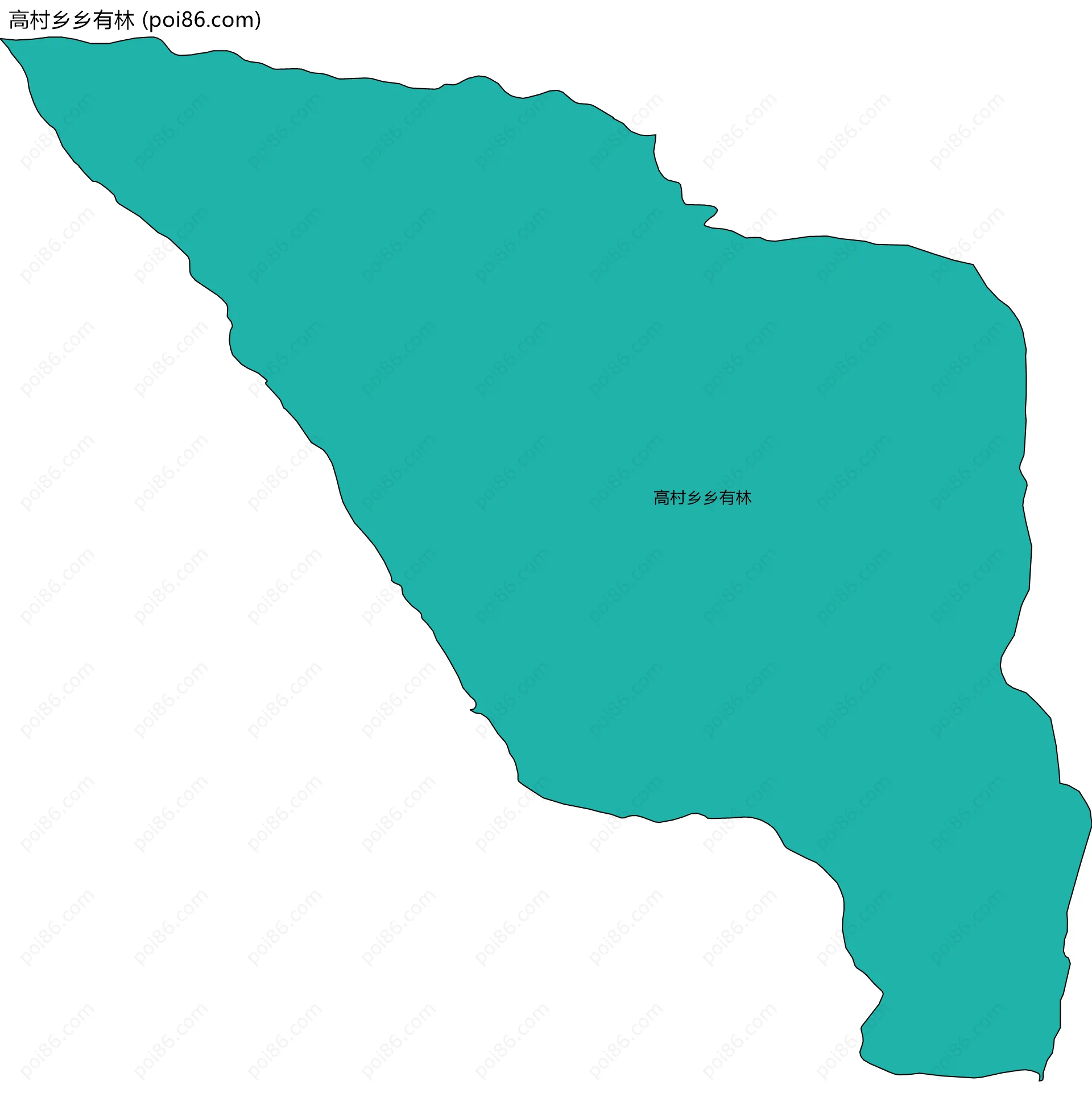 高村乡乡有林边界地图