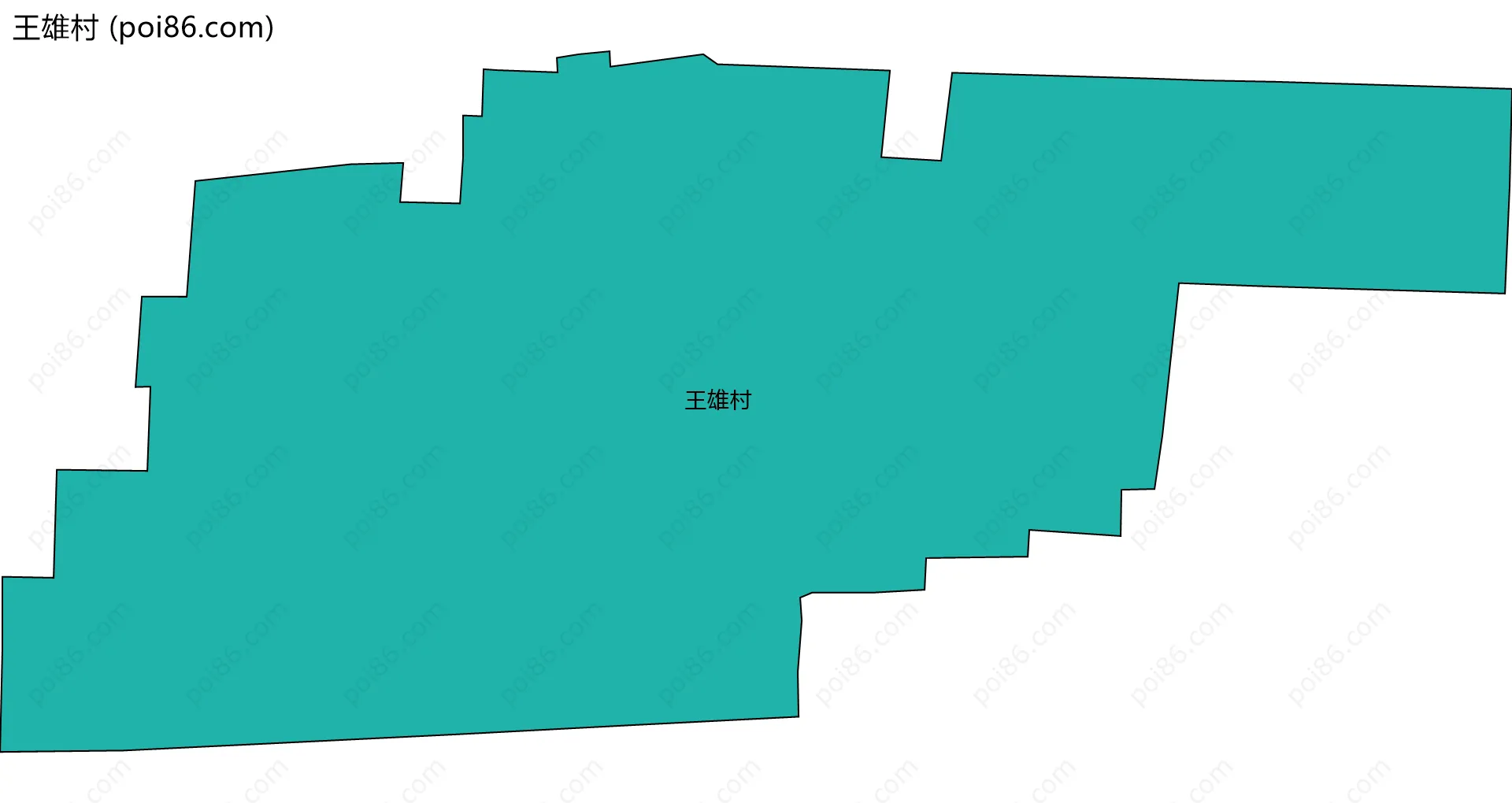 王雄村边界地图