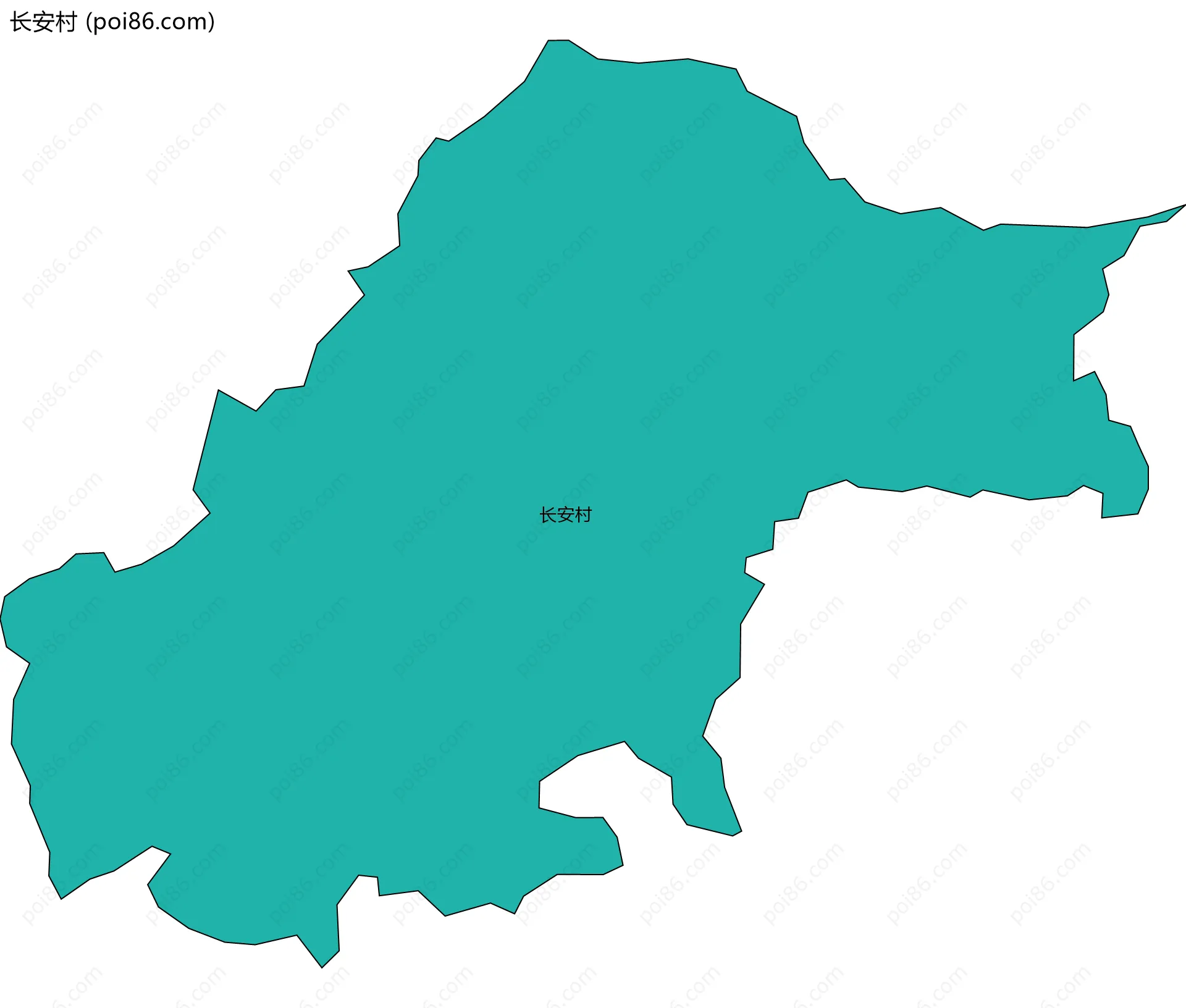 长安村边界地图