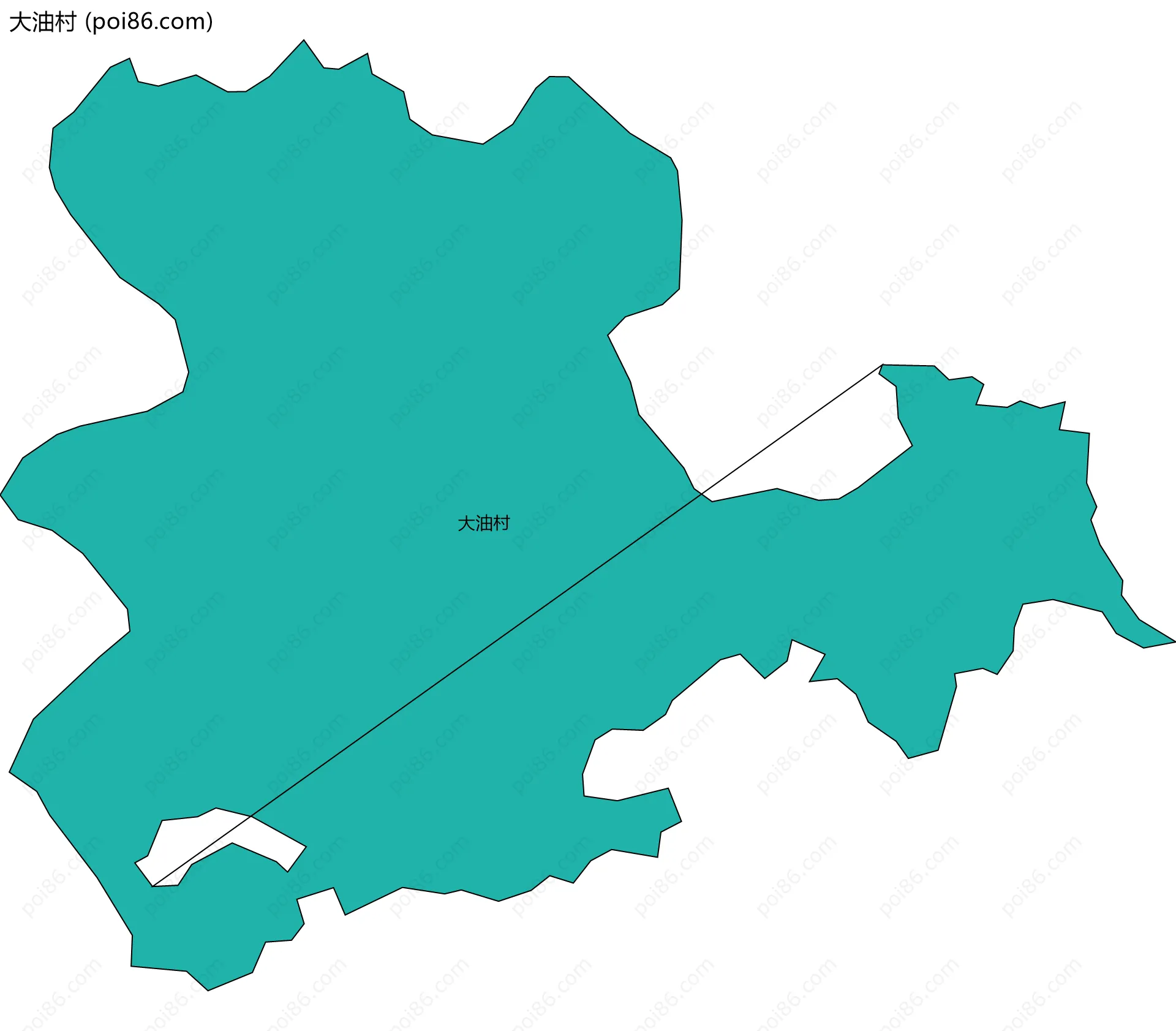 大油村边界地图