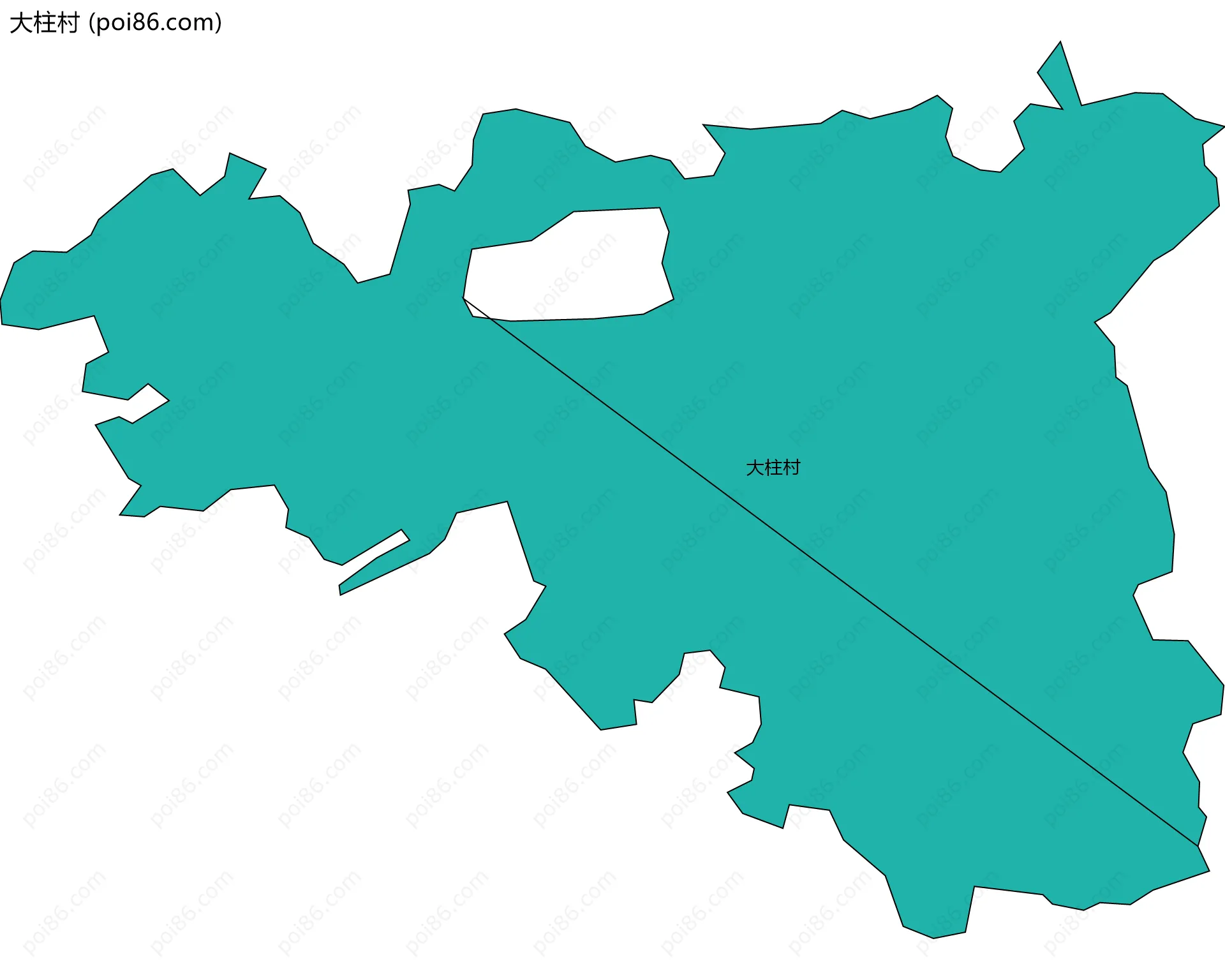 大柱村边界地图