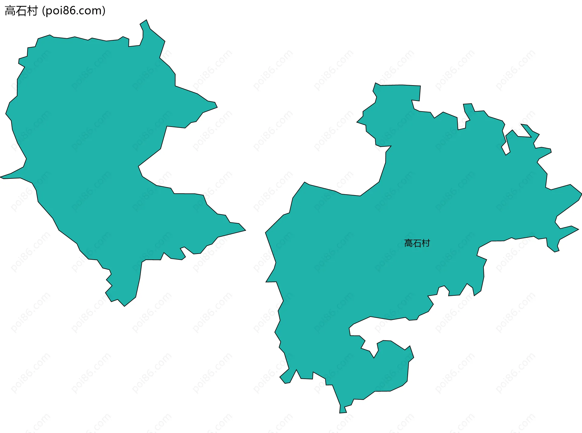 高石村边界地图