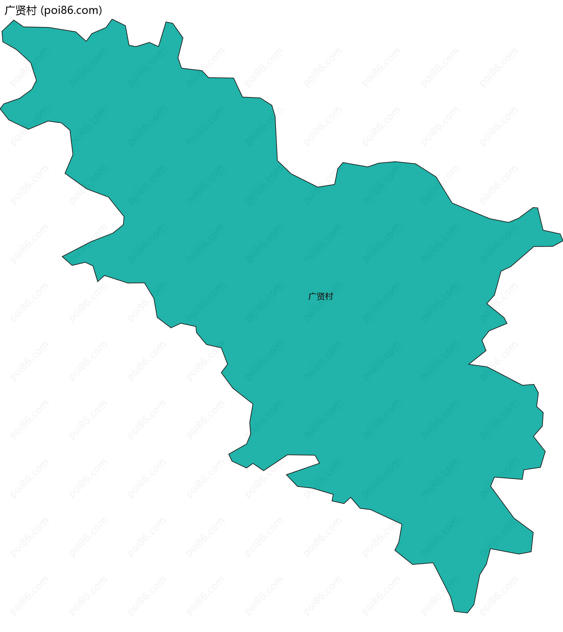 广贤村边界地图