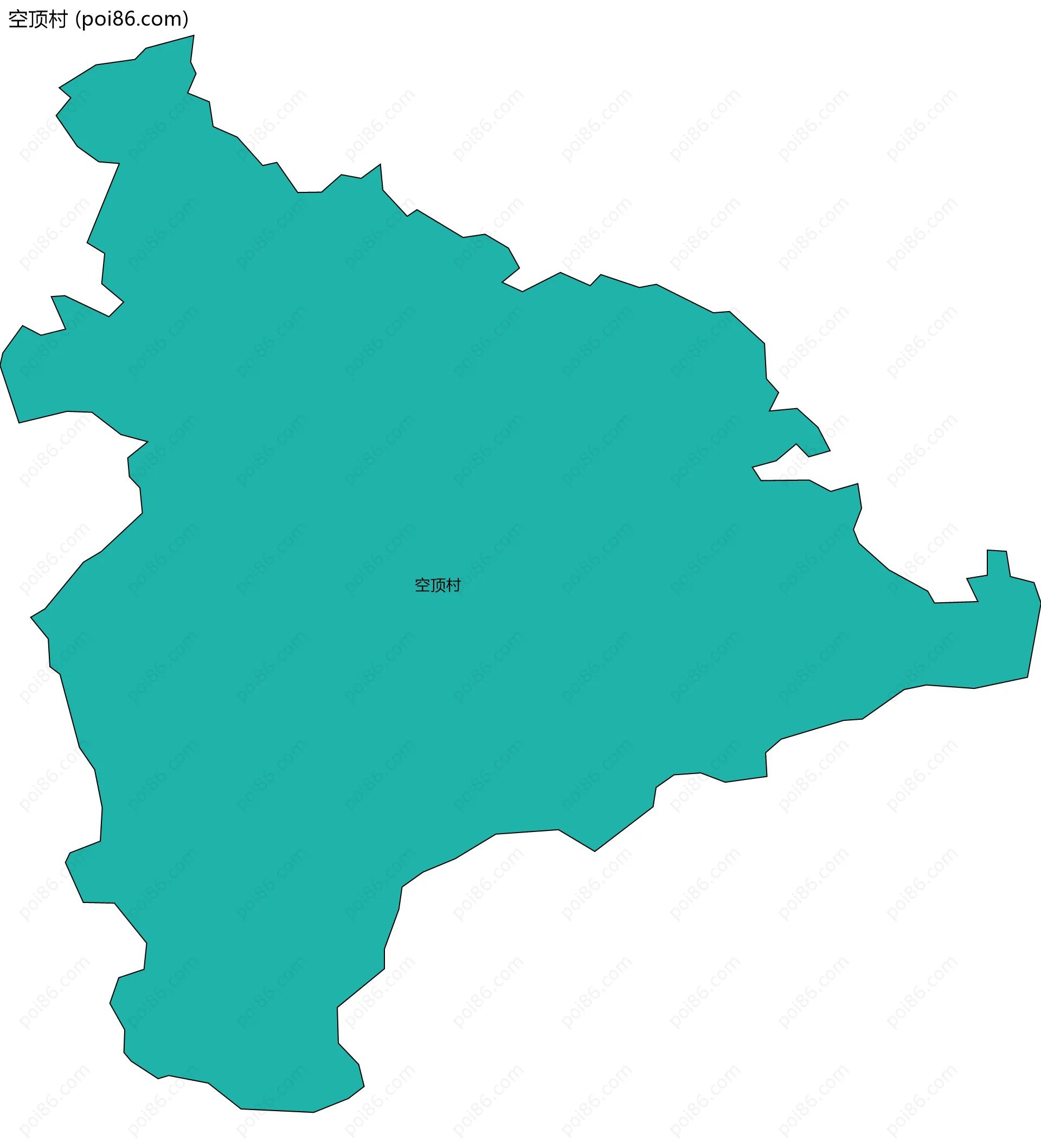 空顶村边界地图