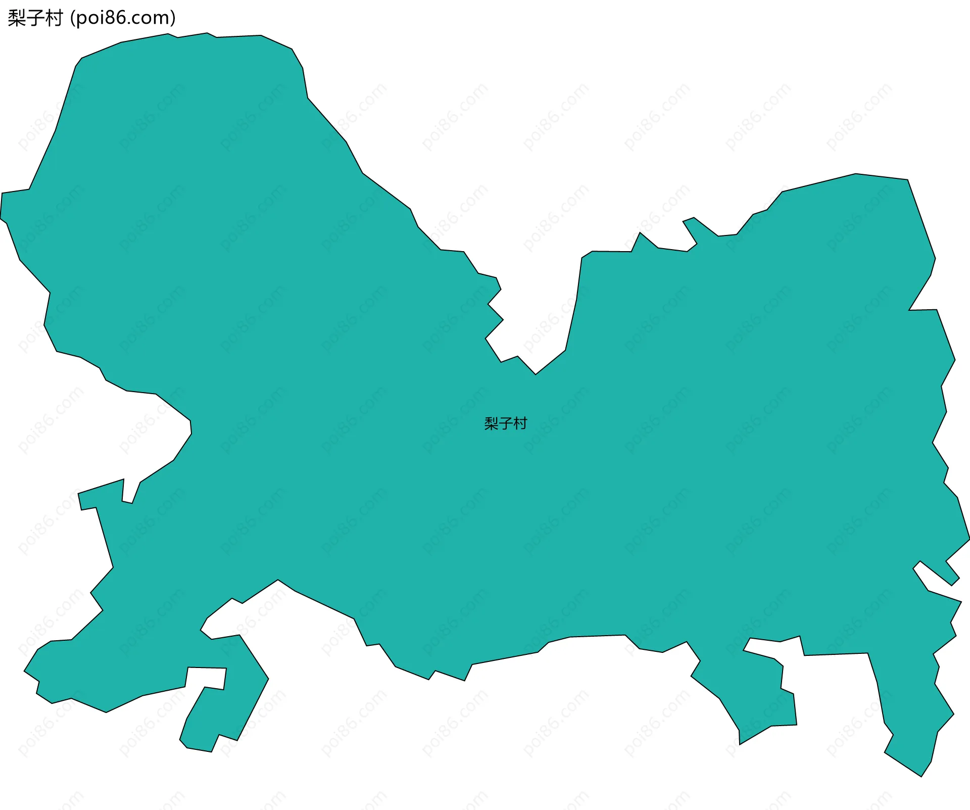 梨子村边界地图