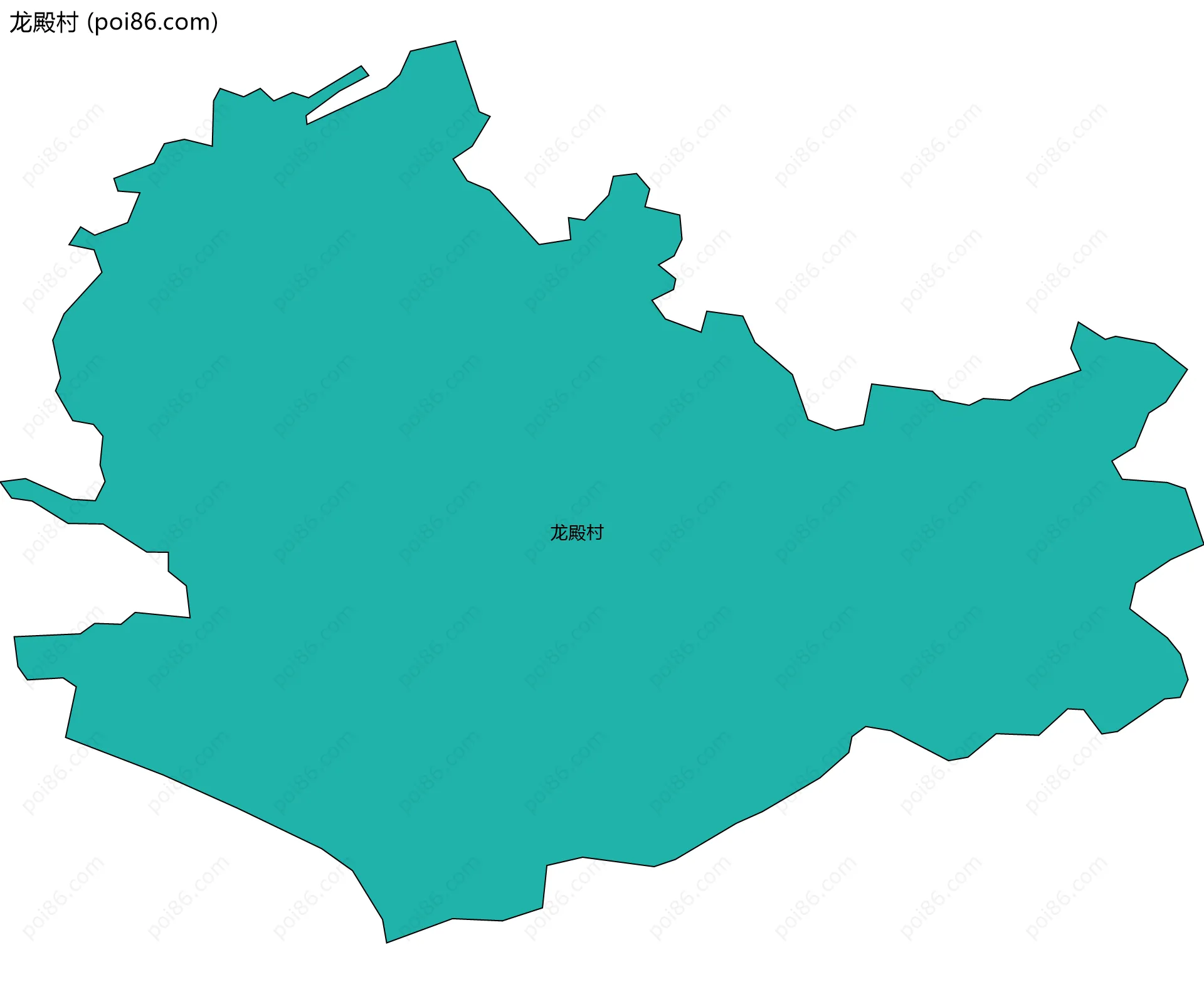 龙殿村边界地图