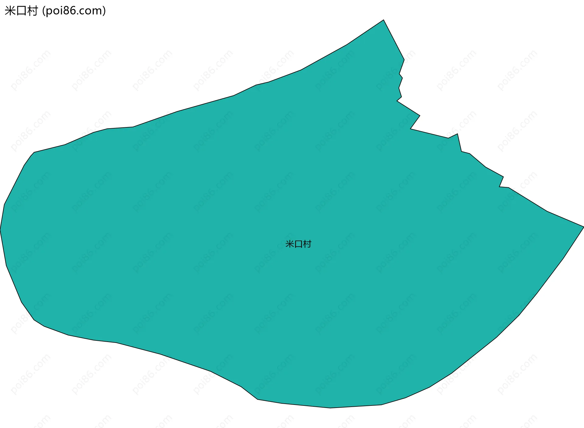 米口村边界地图