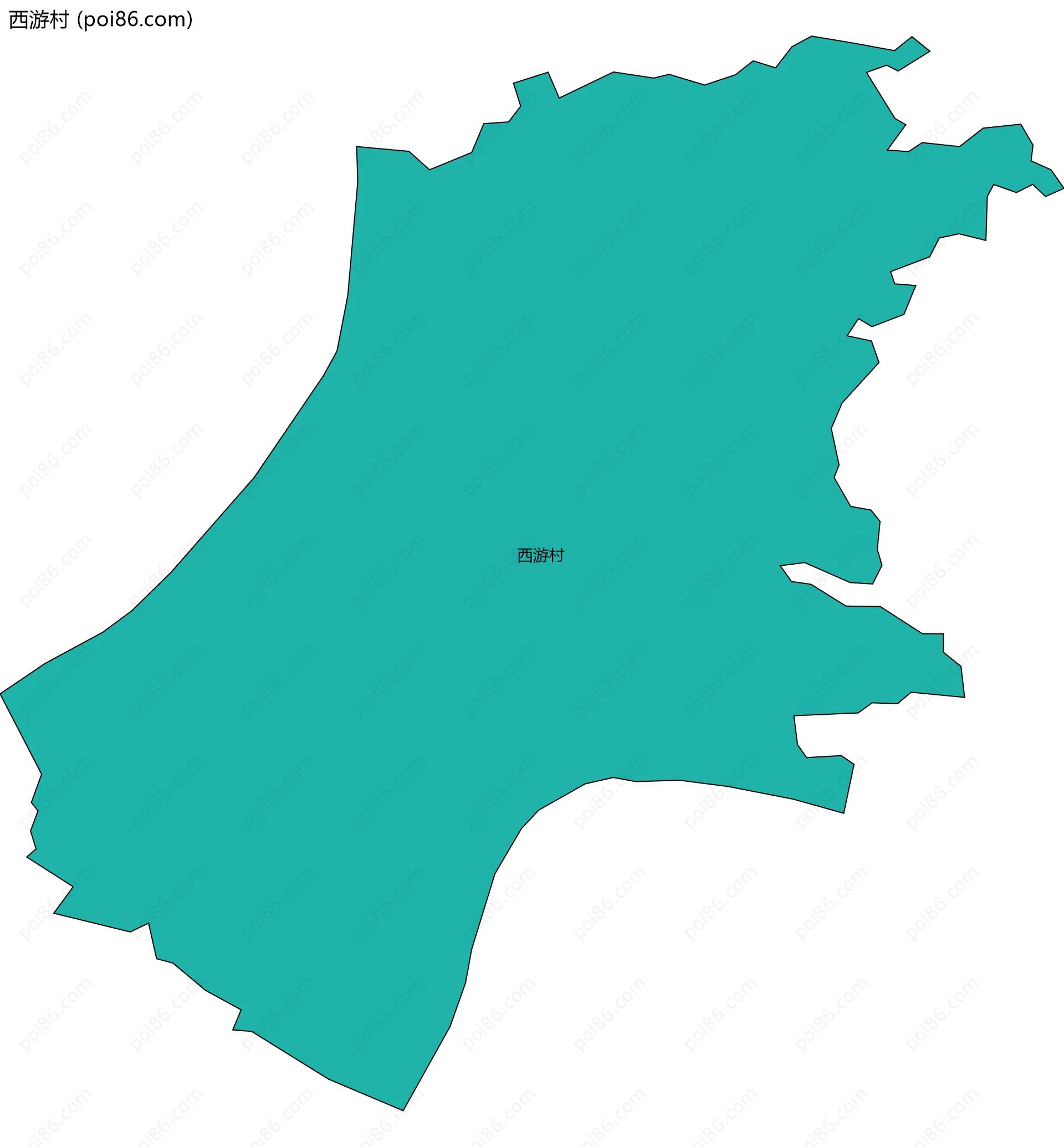 西游村边界地图