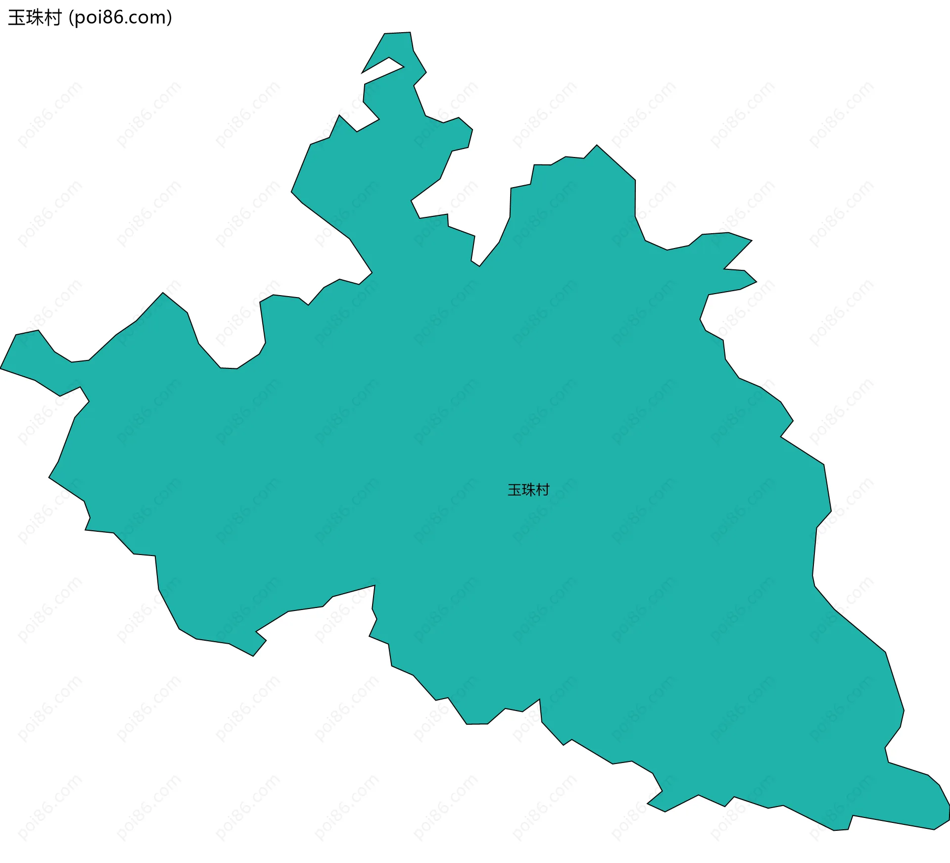 玉珠村边界地图