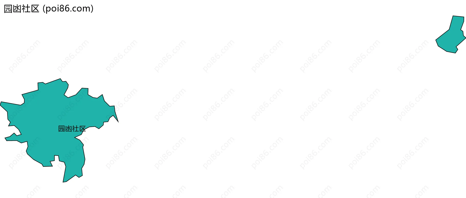 园凼社区边界地图