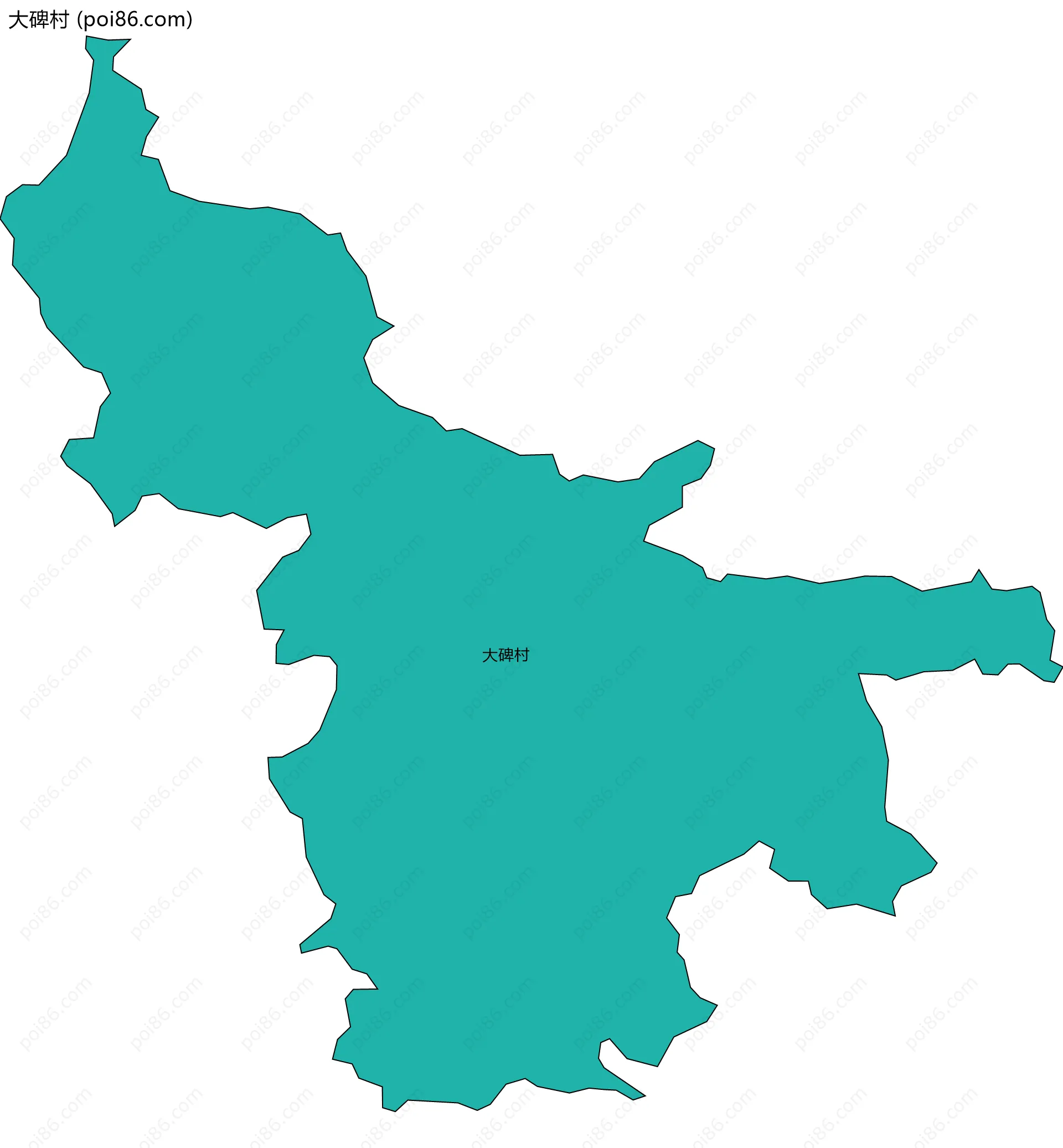 大碑村边界地图