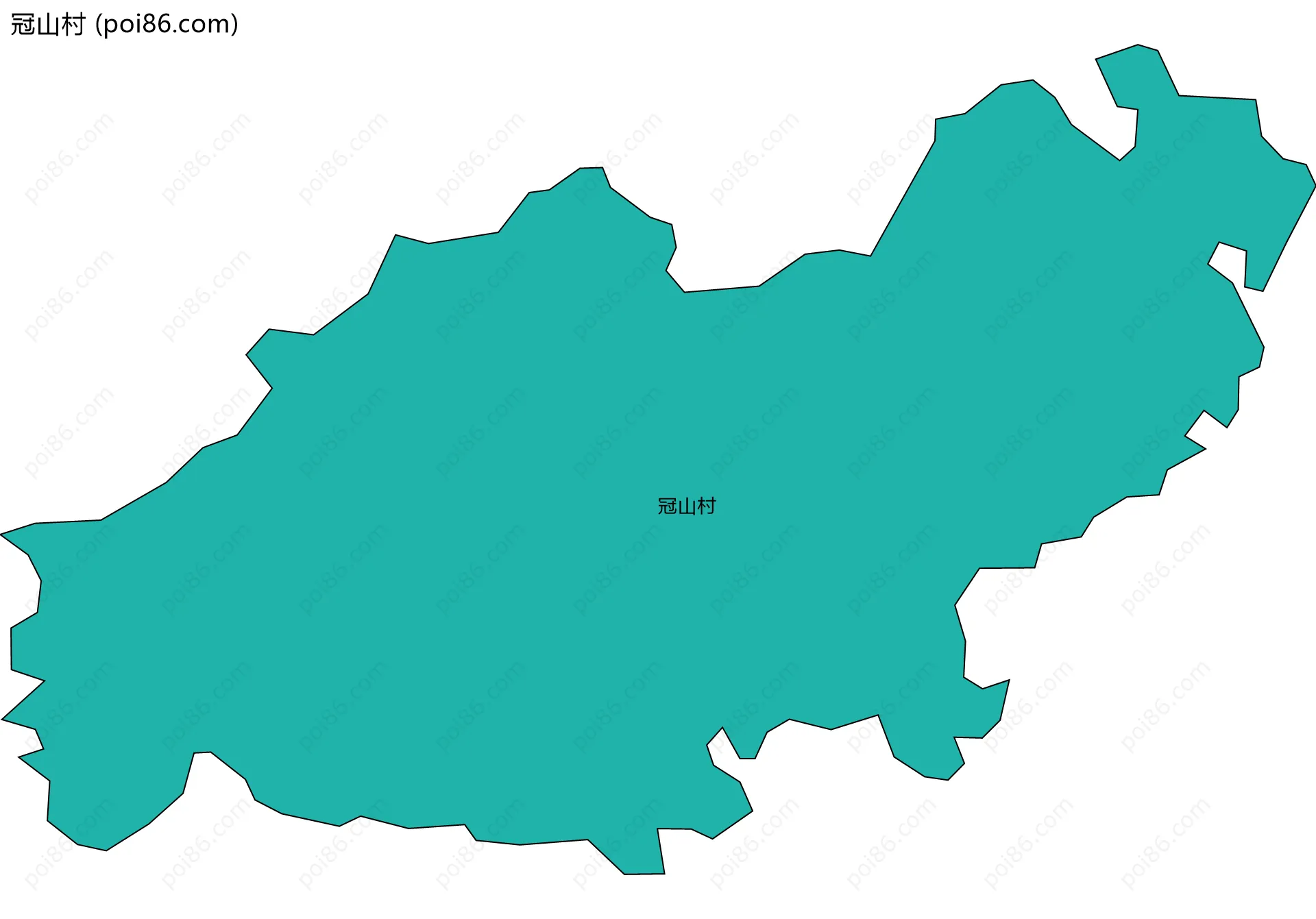 冠山村边界地图