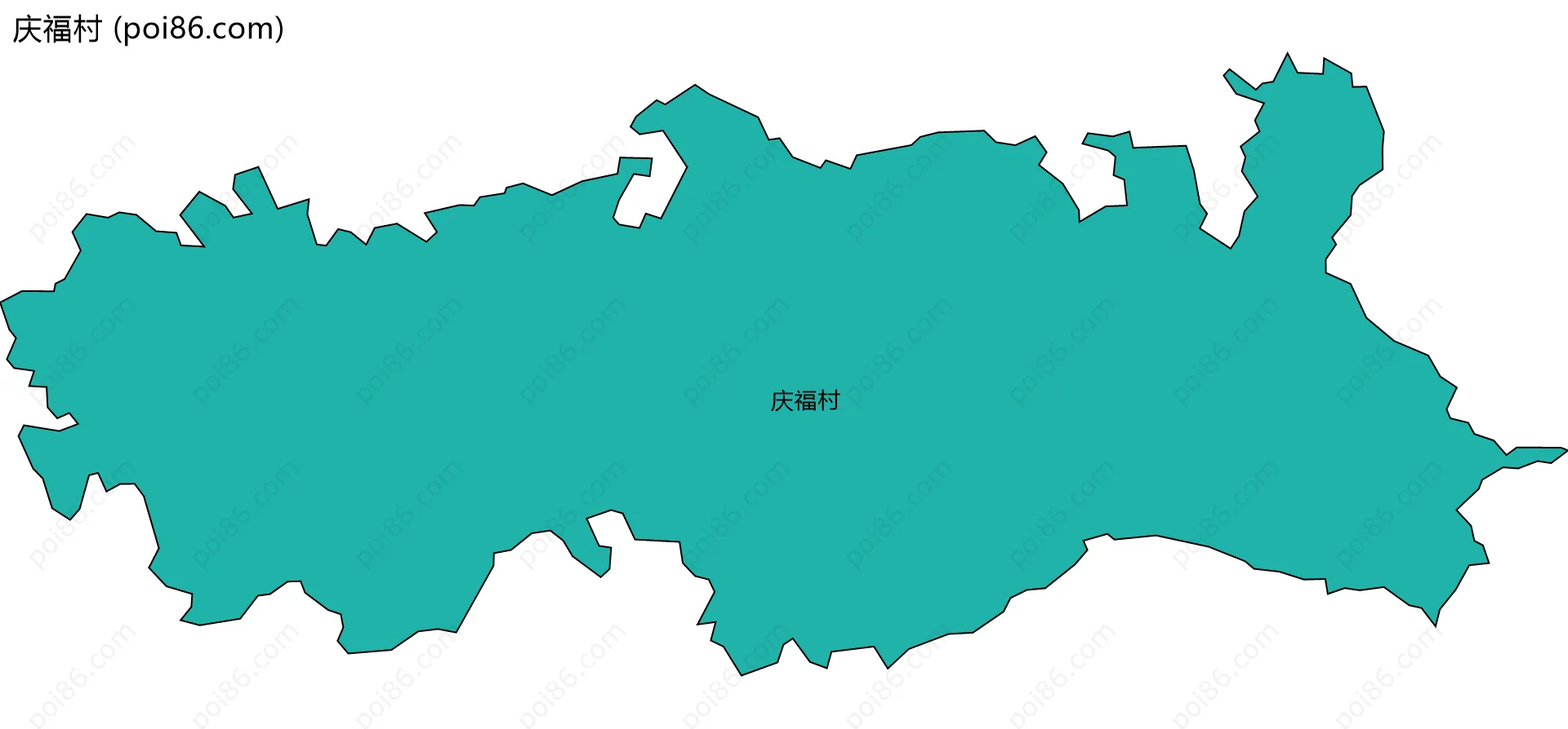 庆福村边界地图