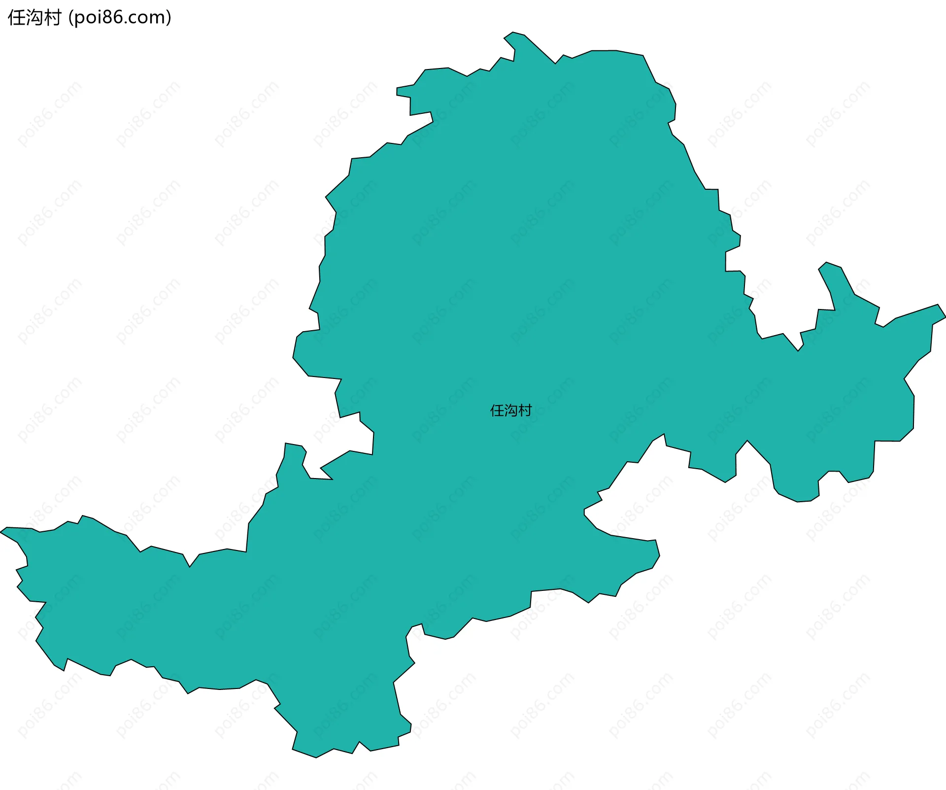 任沟村边界地图