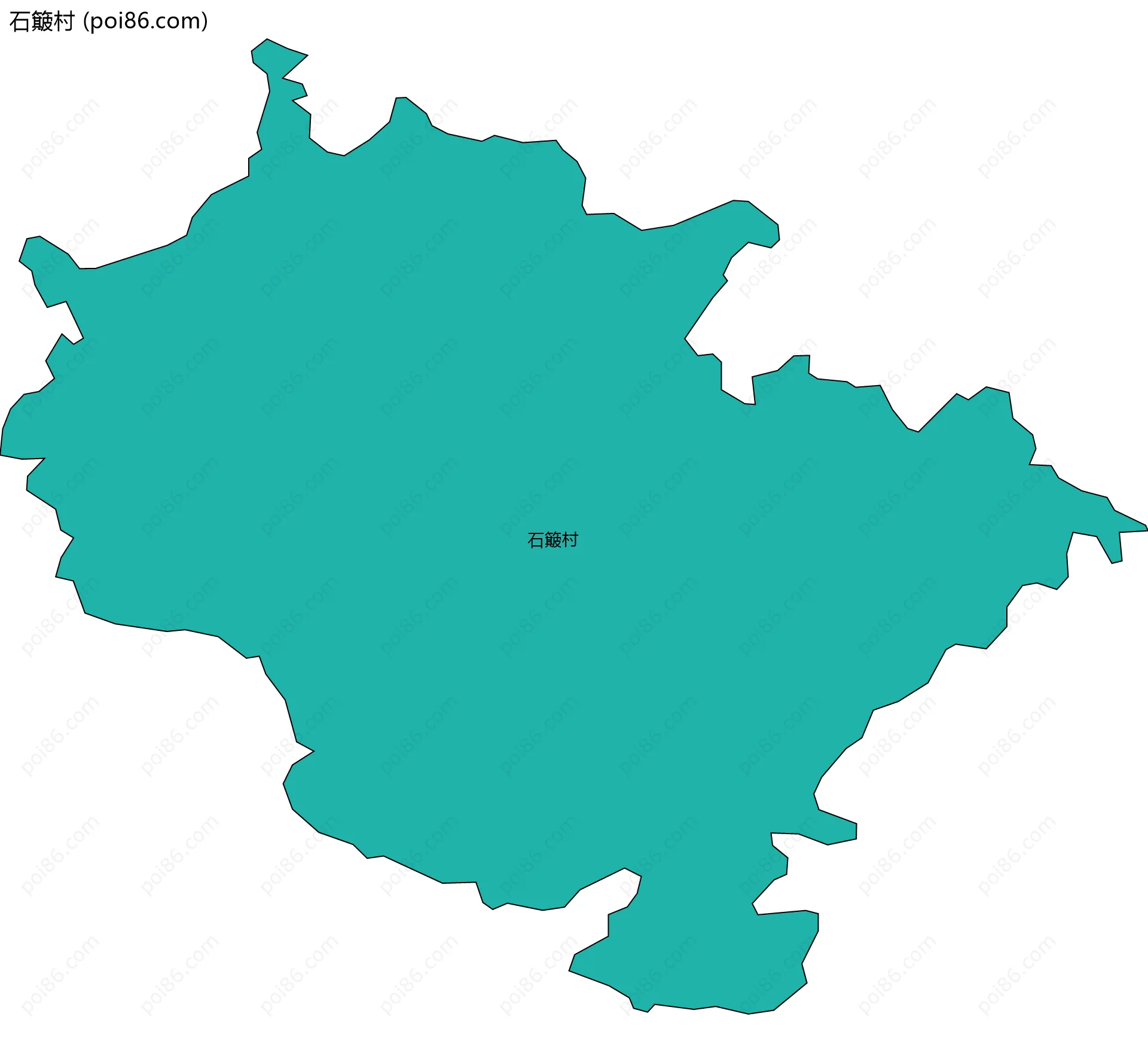 石簸村边界地图